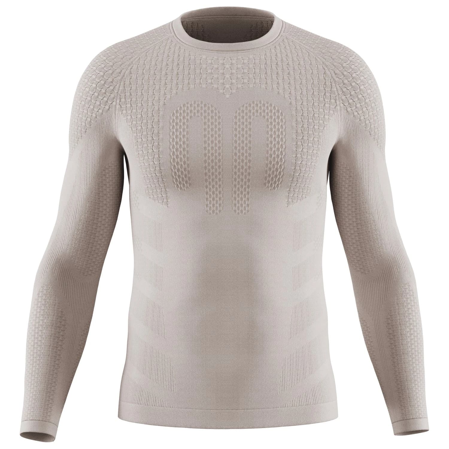 Мъжка тениска Bauerfeind Sports Sports Compression Shirt Long Sleeve Running shirt - Silver Grey