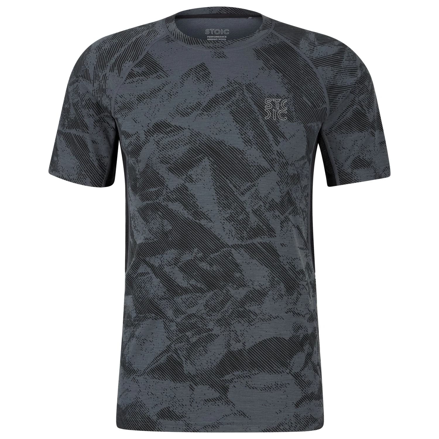 Мъжка мериносова блуза Stoic MerinoMesh150 SadjemSt. S/S Merino shirt - Ink Grey / AOP