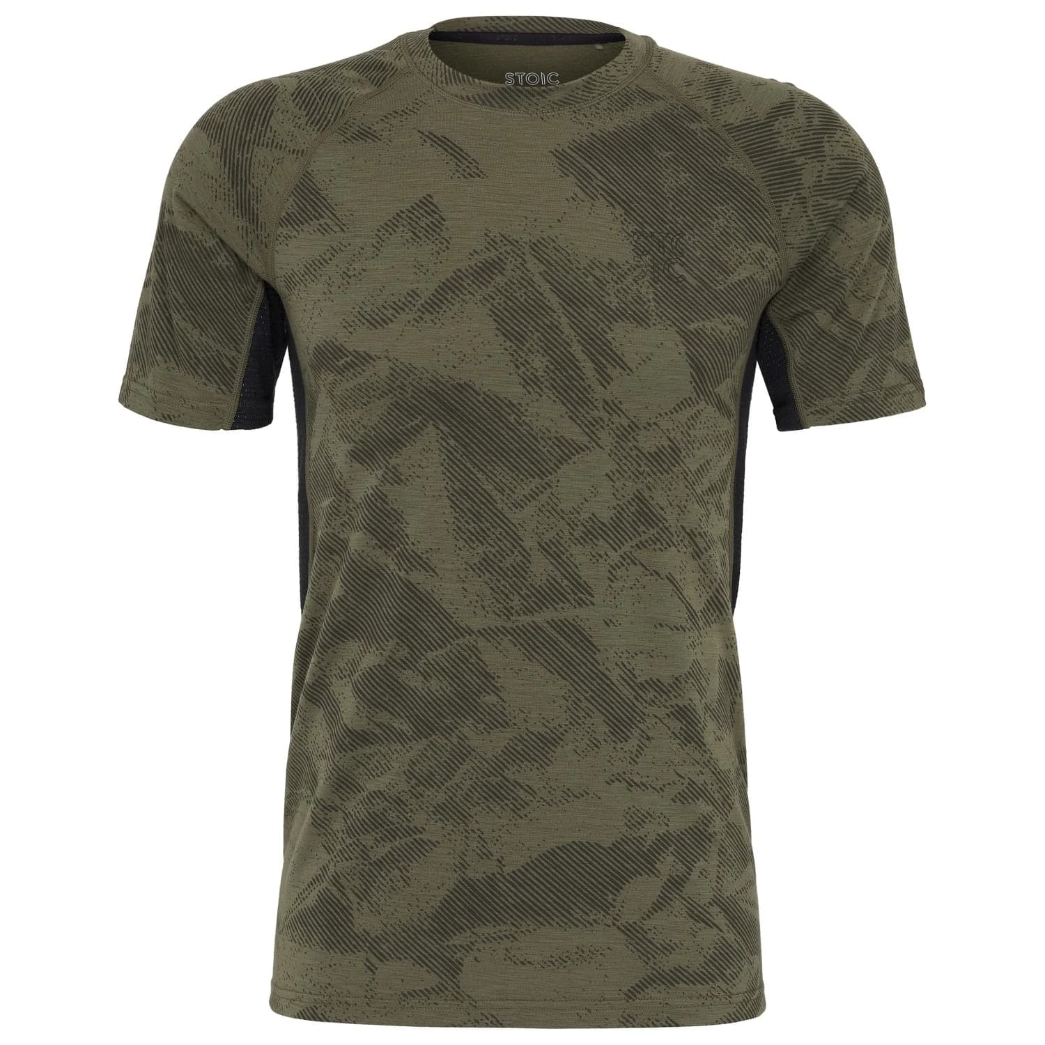 Мъжка мериносова блуза Stoic MerinoMesh150 SadjemSt. S/S Merino shirt - Olive Green / Aop
