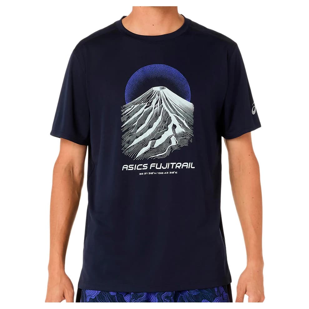 Мъжка тениска Asics Fujitrail Logo S/S Top Running shirt - Midnight / Cobalt Burst / Cool Grey