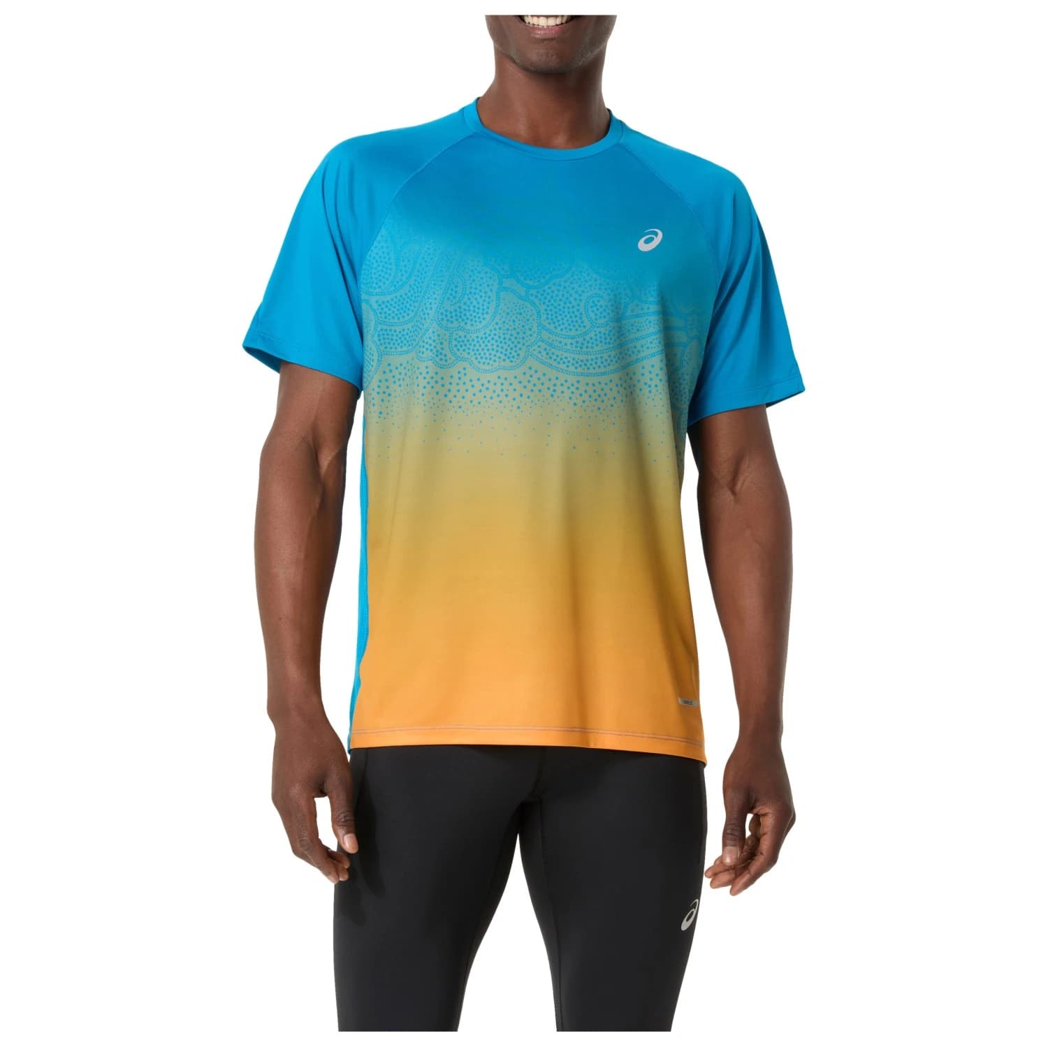 Мъжка тениска Asics Road Fade S/S Top Running shirt - Aegean Blue / Yamabuki