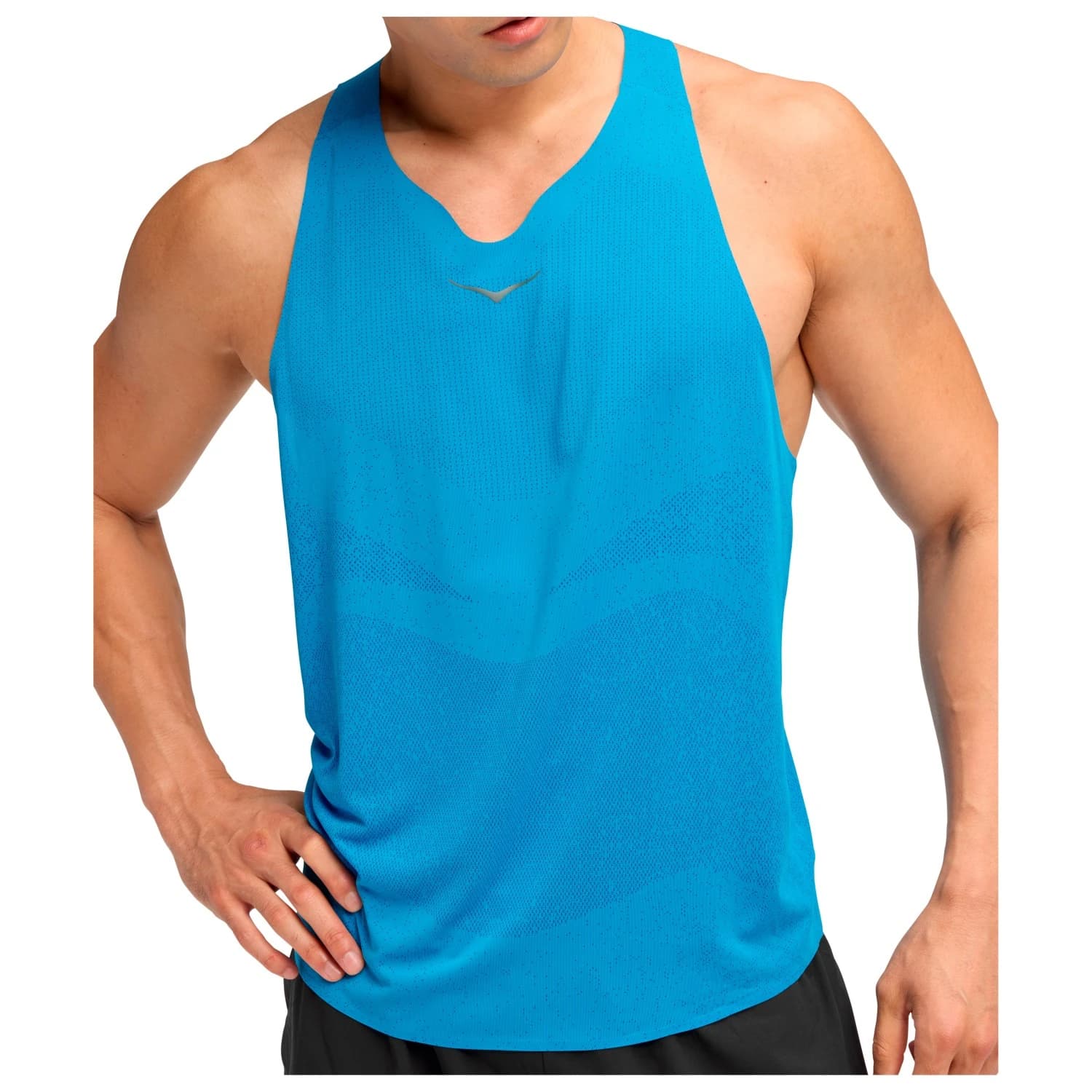 Мъжка тениска HOKA Race Day Singlet Running shirt - Hoka Blue