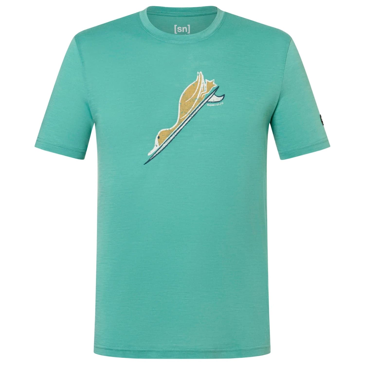 Мъжка мериносова блуза Super.natural Duck Dive Tee Merino shirt - Lagoon Green / Various