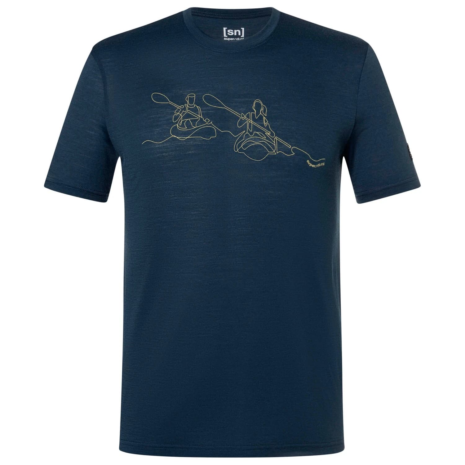 Мъжка мериносова блуза Super.natural Kanulines Tee Merino shirt - Blueberry / Dried Tobacco