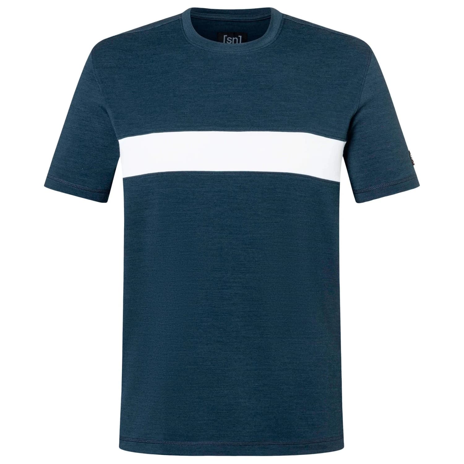 Мъжка мериносова блуза super.natural Montana Brush Tee Merino shirt - Blueberry / Fresh White