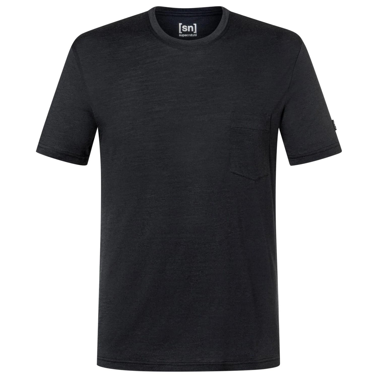 Мъжка мериносова блуза super.natural Pocket Tee Merino shirt - Jet Black