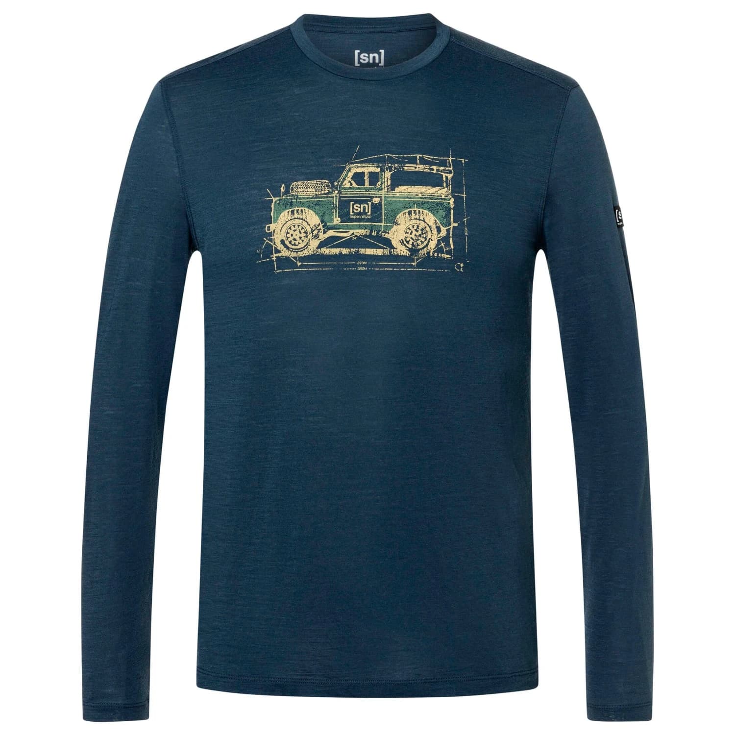 Мъжка мериносова блуза Super.natural Willi L/S Merino shirt - Blueberry / Various