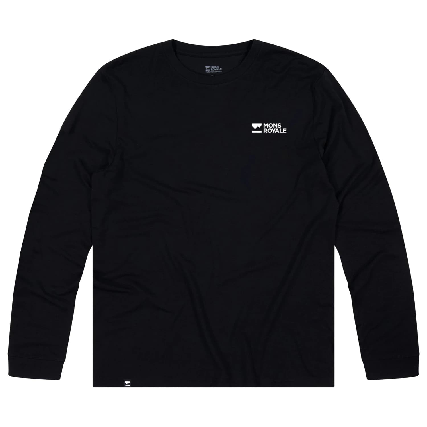Мъжка мериносова блуза Mons royale Icon Merino Long Sleeve Merino shirt - Black