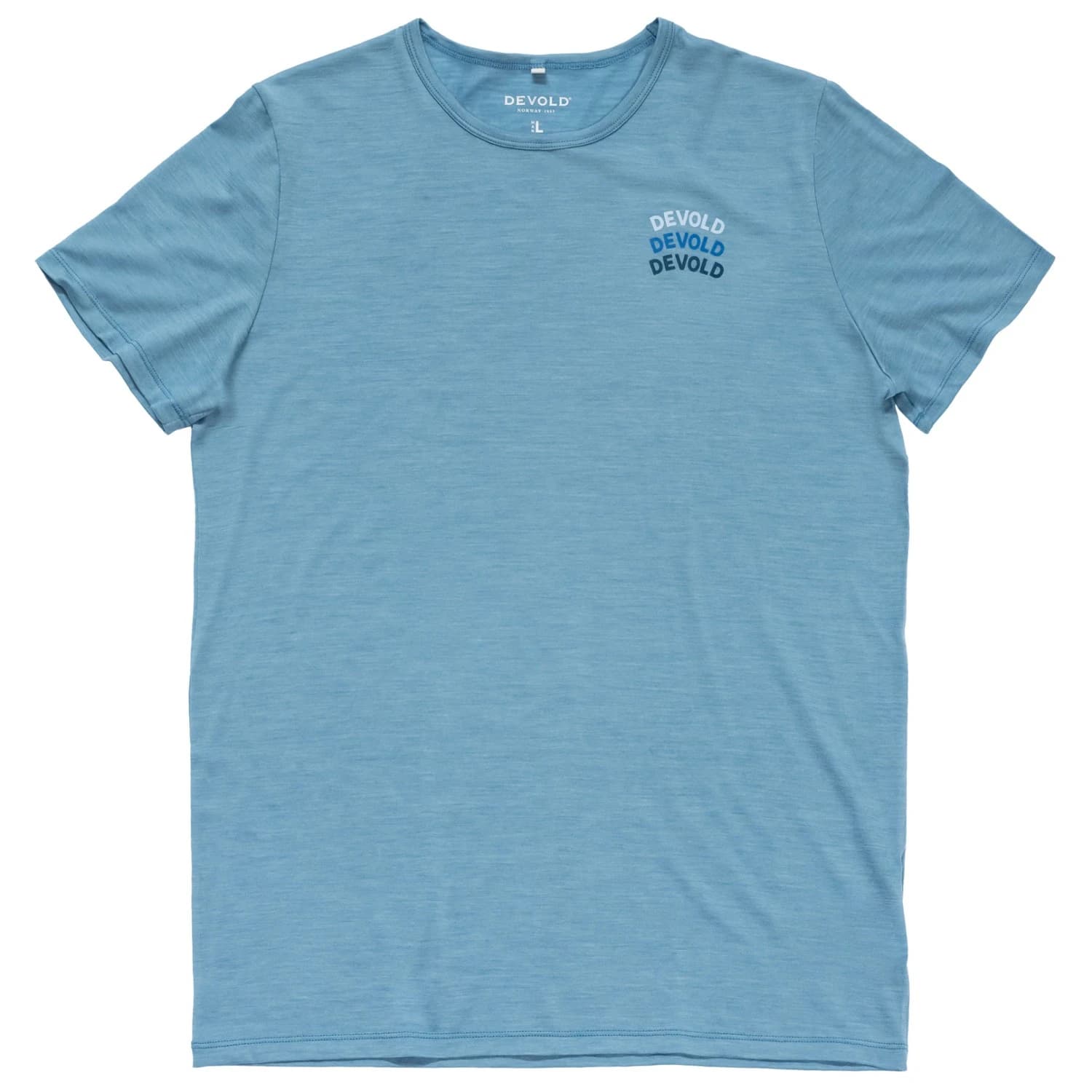 Мъжка мериносова блуза Devold Active Devold Legacy Tee Merino shirt - Skyblue