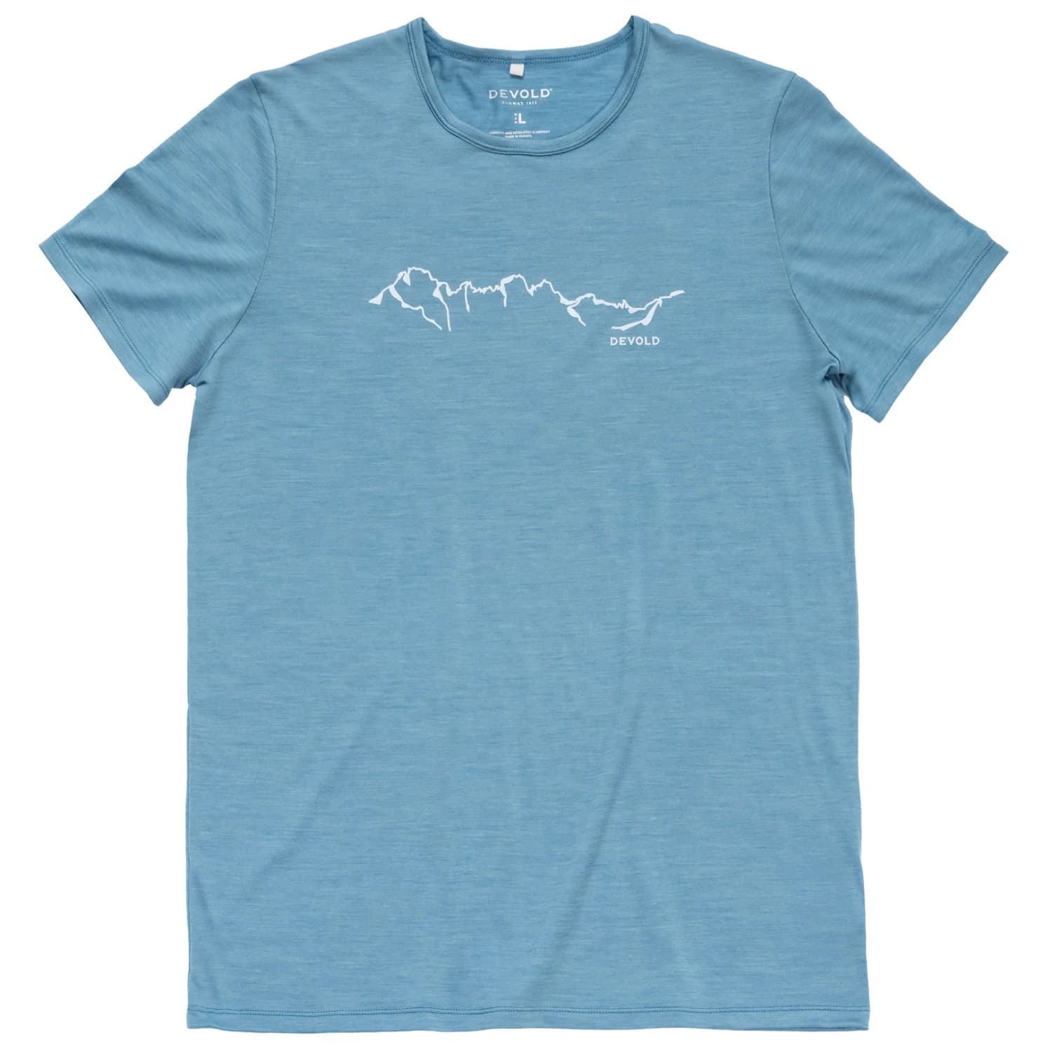 Мъжка мериносова блуза Devold Active Skyline Tee Merino shirt - Skyblue