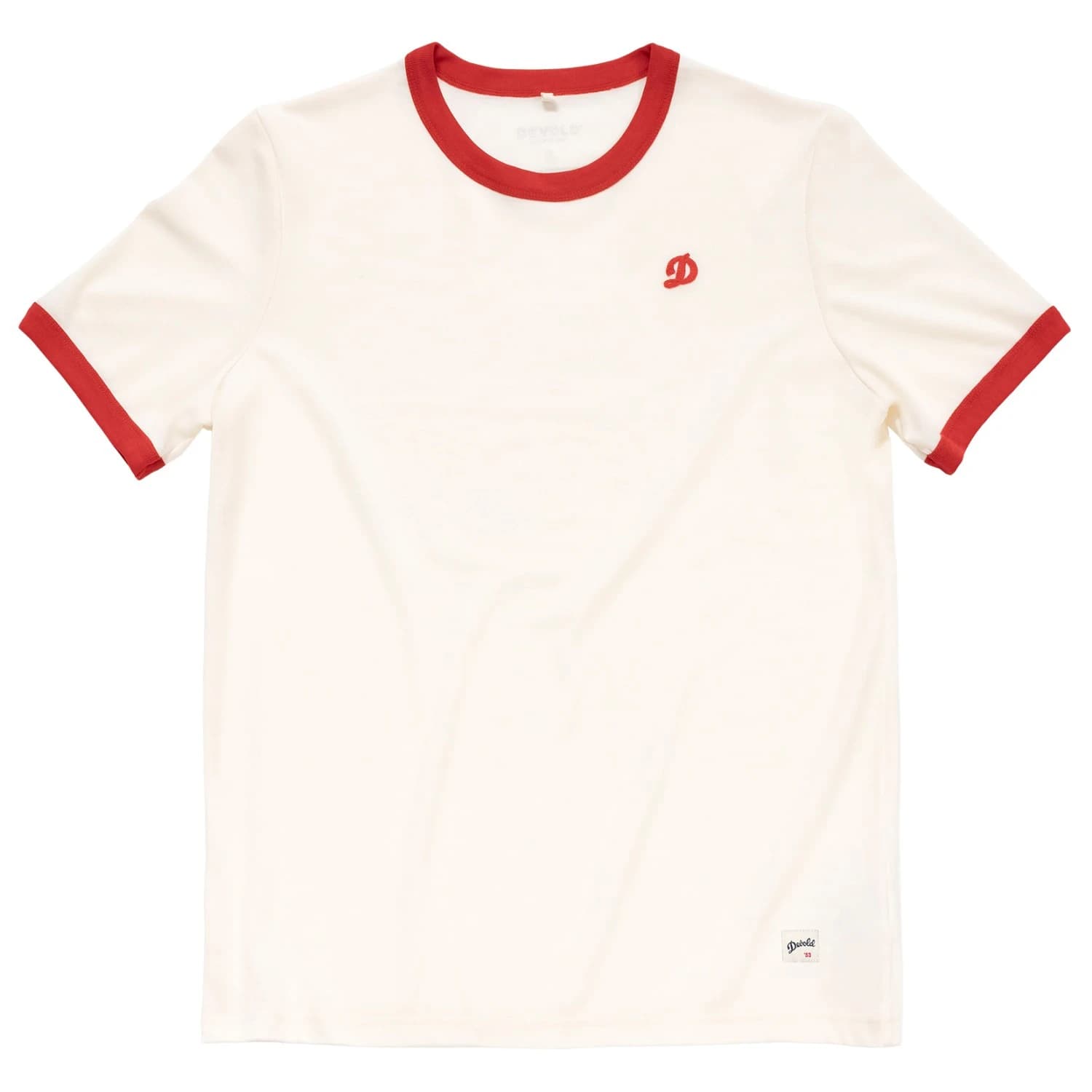 Мериносова блуза Devold Archive Ringer Tee Merino shirt - White / Chilli
