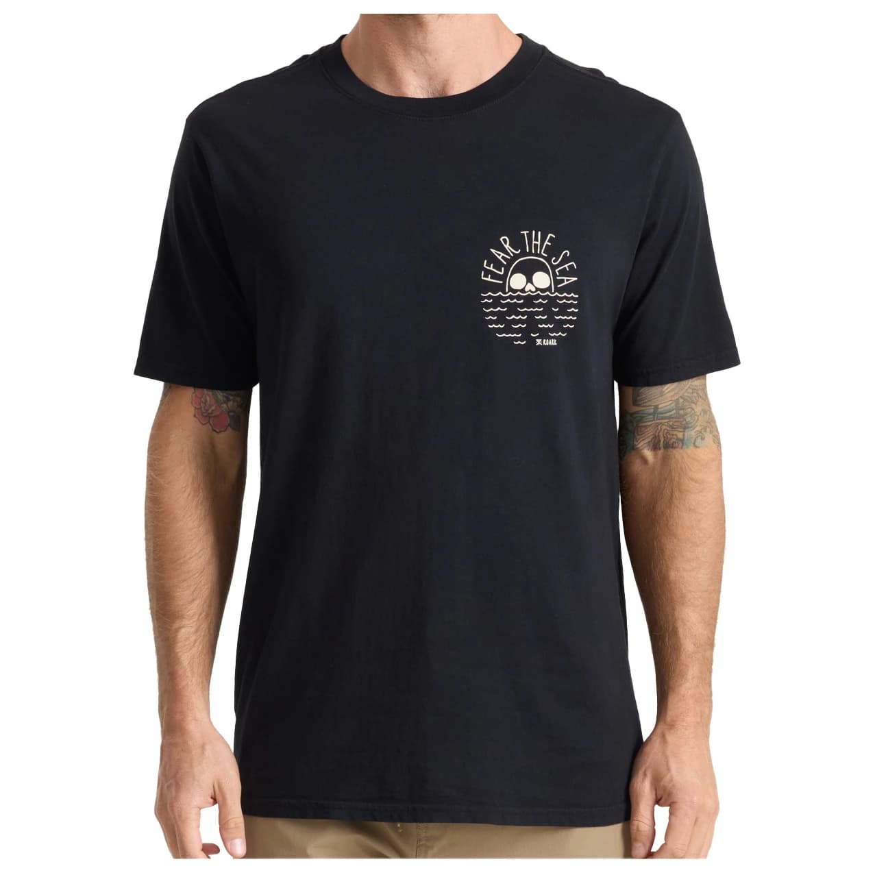 Мъжка тениска Roark Fear the Sea T-shirt - Black