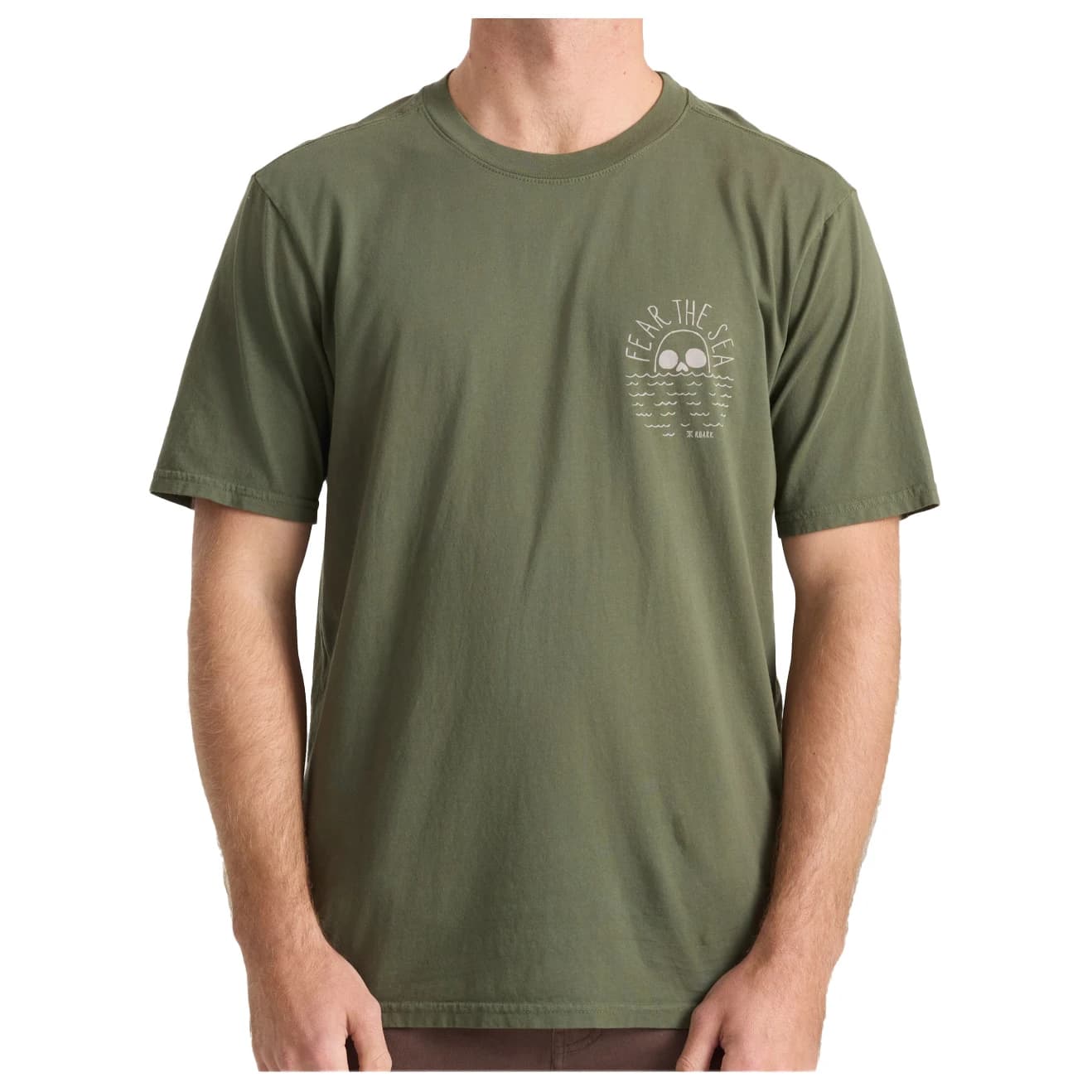 Мъжка тениска Roark Fear the Sea T-shirt - Military