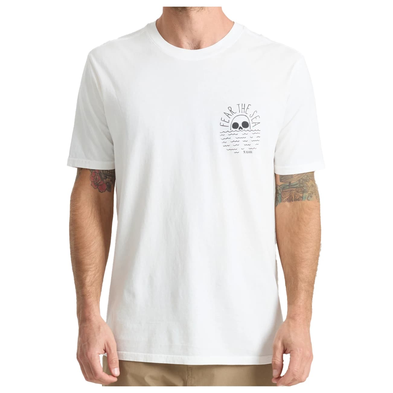 Мъжка тениска Roark Fear the Sea T-shirt - Off White