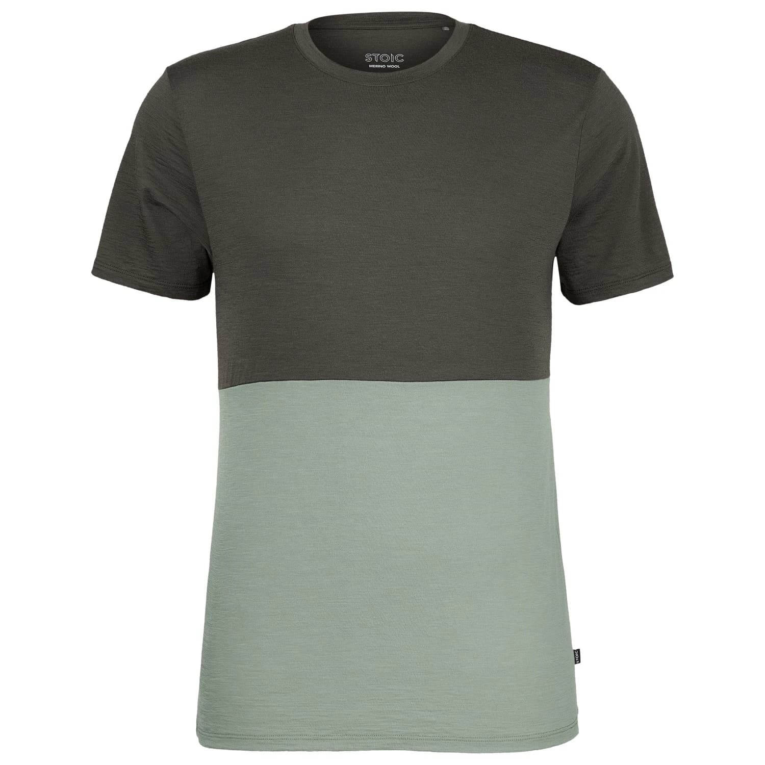 Мъжка мериносова блуза Stoic Merino155 LaholmSt. Colorblock T-Shirt Merino shirt - Dark Olive / Agave Green