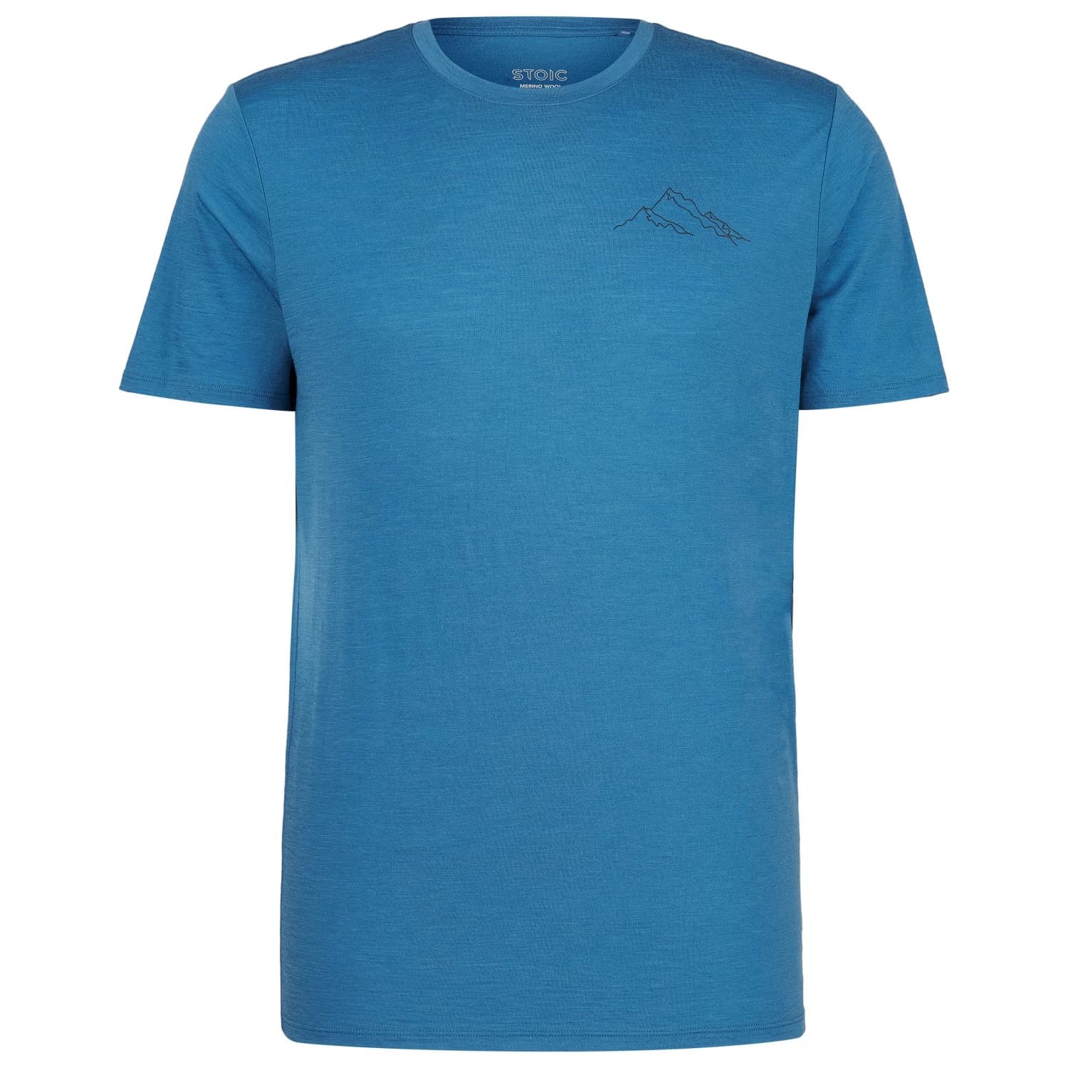 Мъжка мериносова блуза Stoic Merino155 LaholmSt. Print T-Shirt Mountain II Merino shirt - Summer Blue