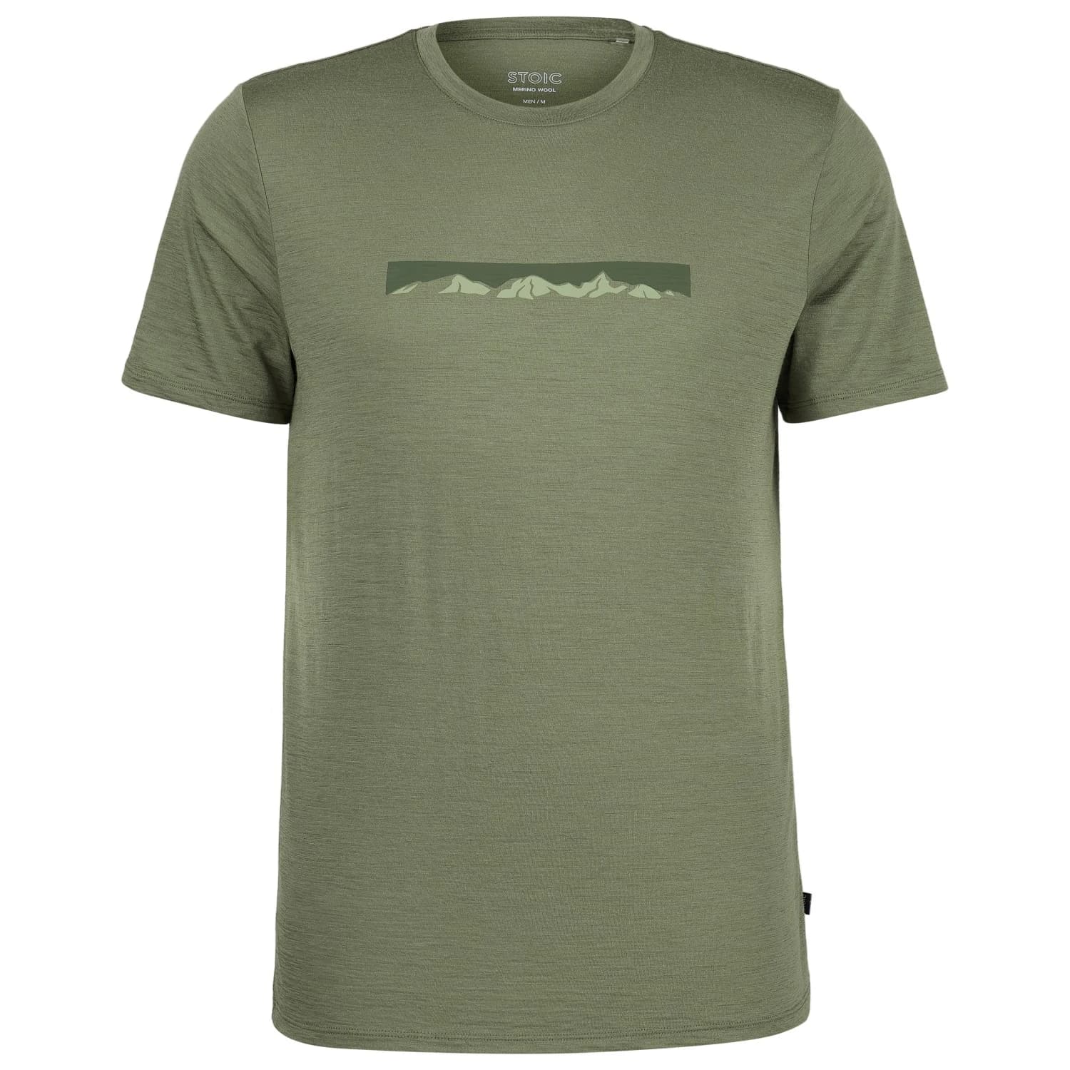 Мъжка мериносова блуза Stoic Merino155 LaholmSt. Print T-Shirt Ridge Merino shirt - Moss Green
