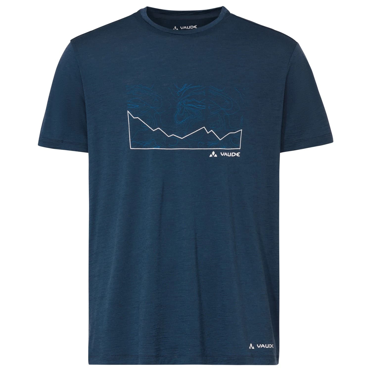 Мъжка мериносова блуза Vaude Tekoa Wool T-Shirt Merino shirt - Dark Sea / Blue