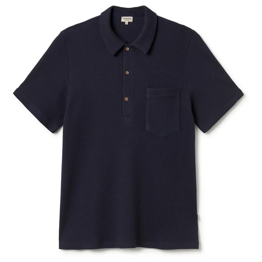 Мъжка поло тениска TWOTHIRDS Canning Polo shirt - Dark Navy