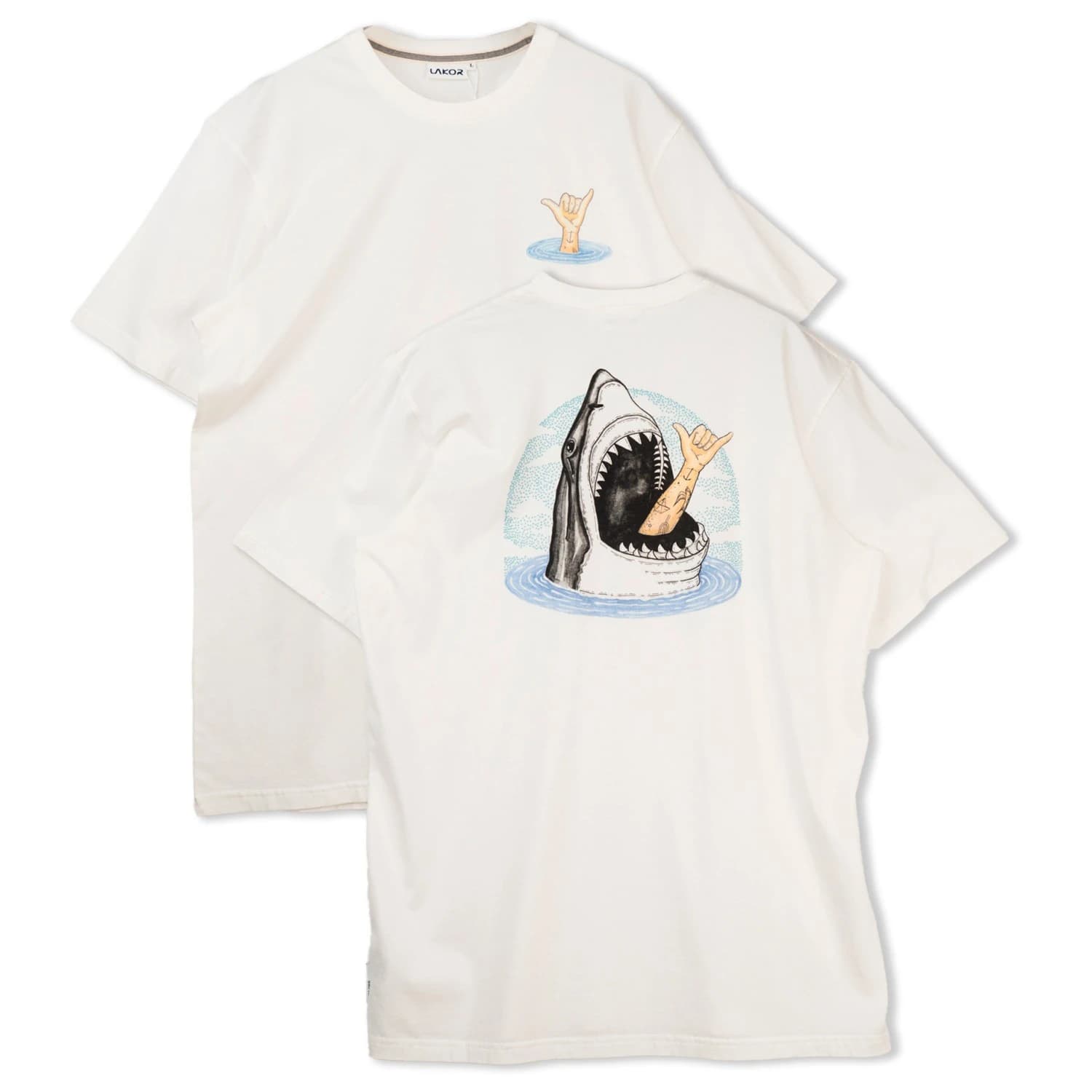 Мъжка тениска LAKOR Back Attack T-Shirt - Star White