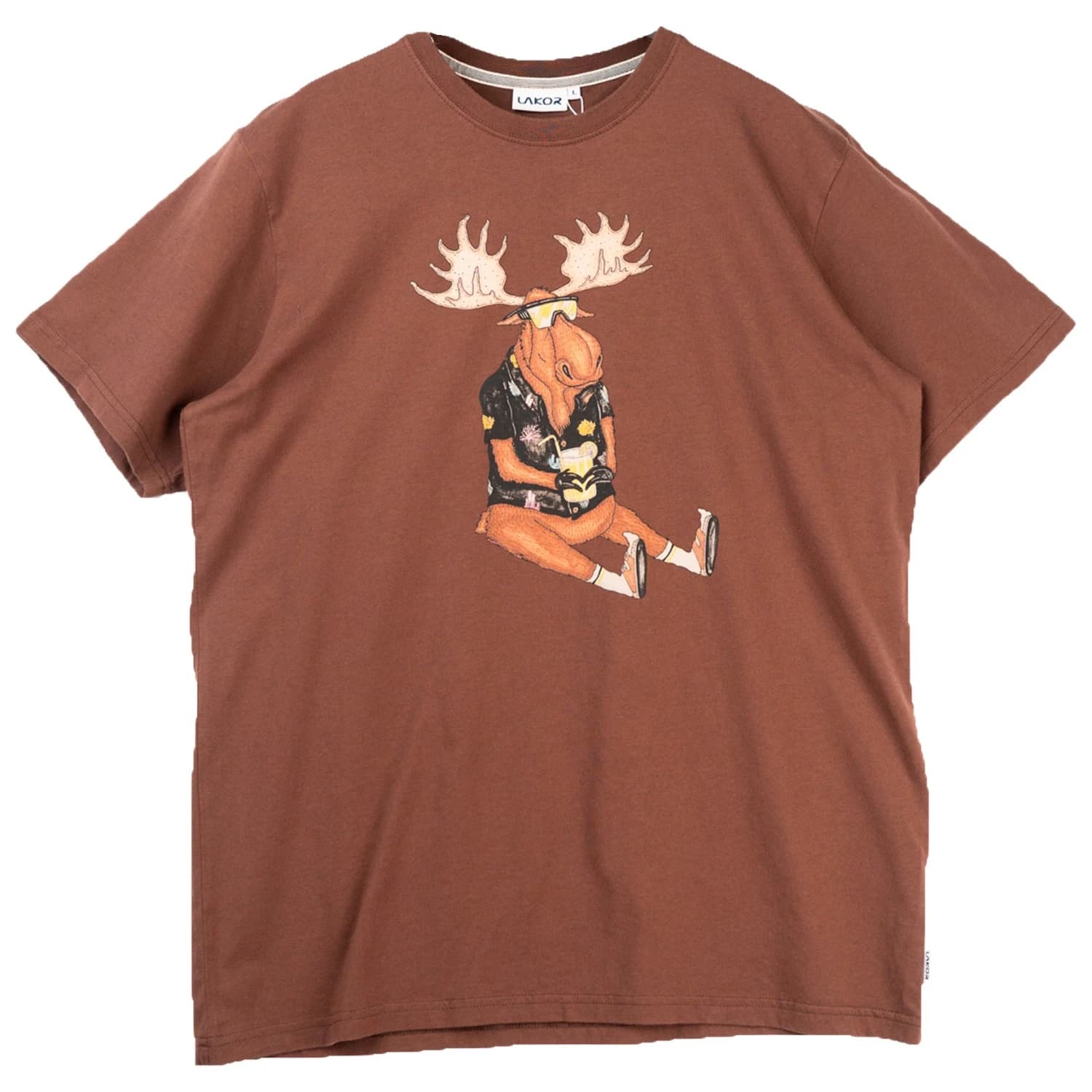 Мъжка тениска LAKOR Booze Moose T-Shirt - Chicory Coffee