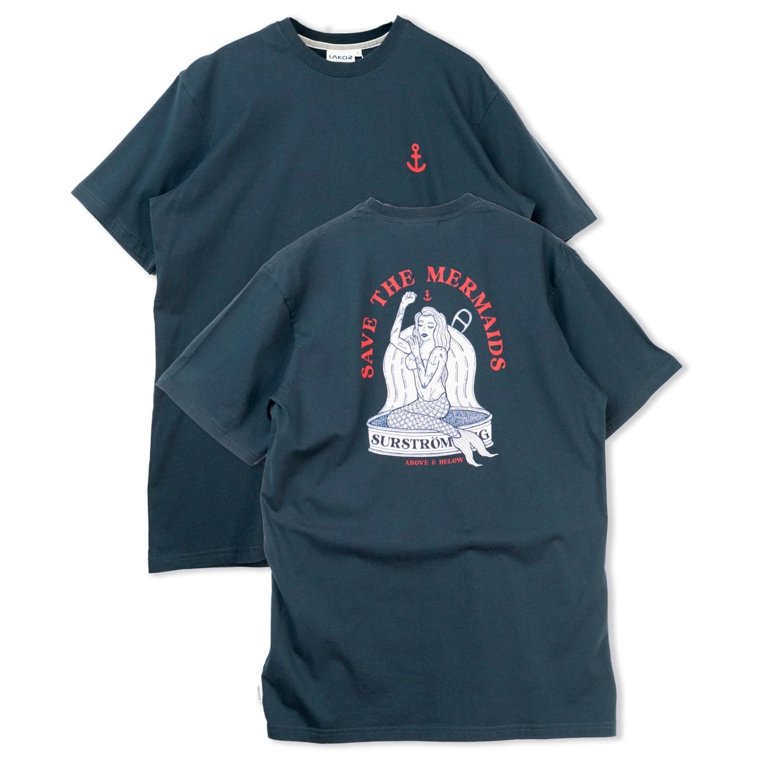 Мъжка тениска LAKOR Save The Mermaids Back T-Shirt - Blueberry