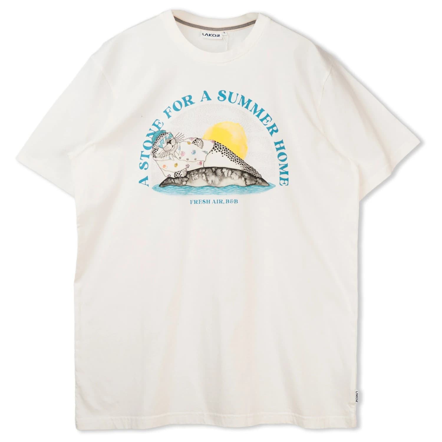 Мъжка тениска LAKOR Summer Stone T-Shirt - Star White
