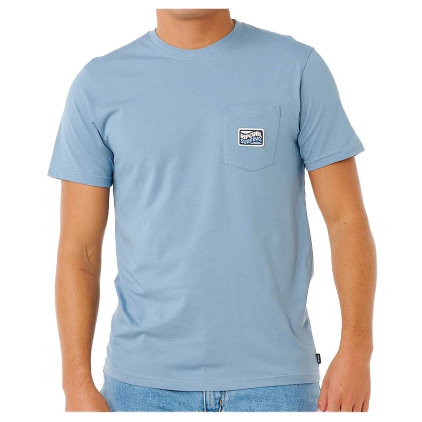 Мъжка тениска Rip Curl Streamline Pocket Badge Tee T-shirt - Faded Denim