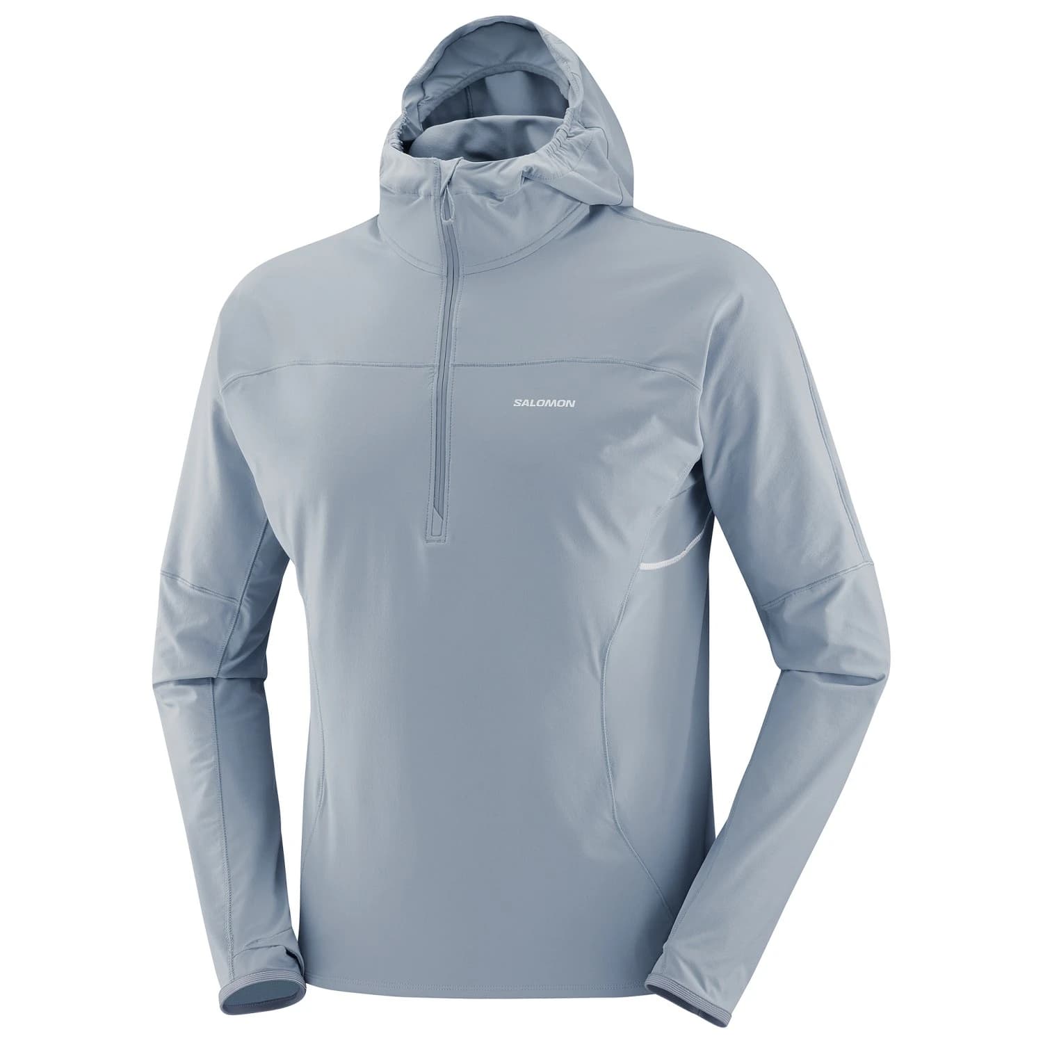 Мъжка спортна тениска Salomon Sense Aero Hybrid Half Zip Hoodie Sport shirt - Trade Winds