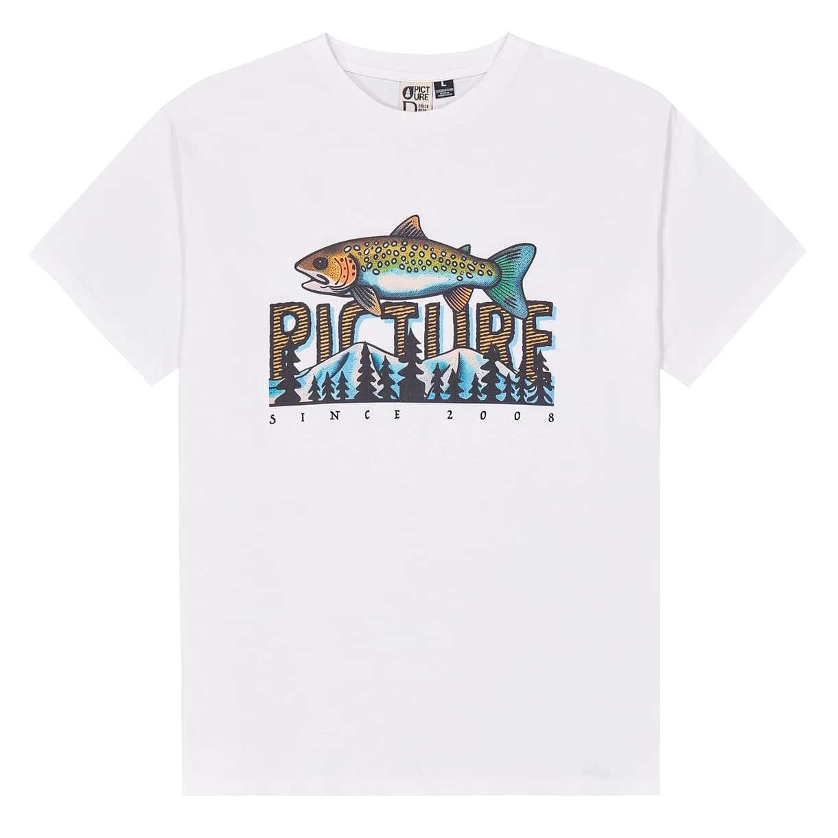 Мъжка тениска Picture Saywhat Tee T-shirt - White