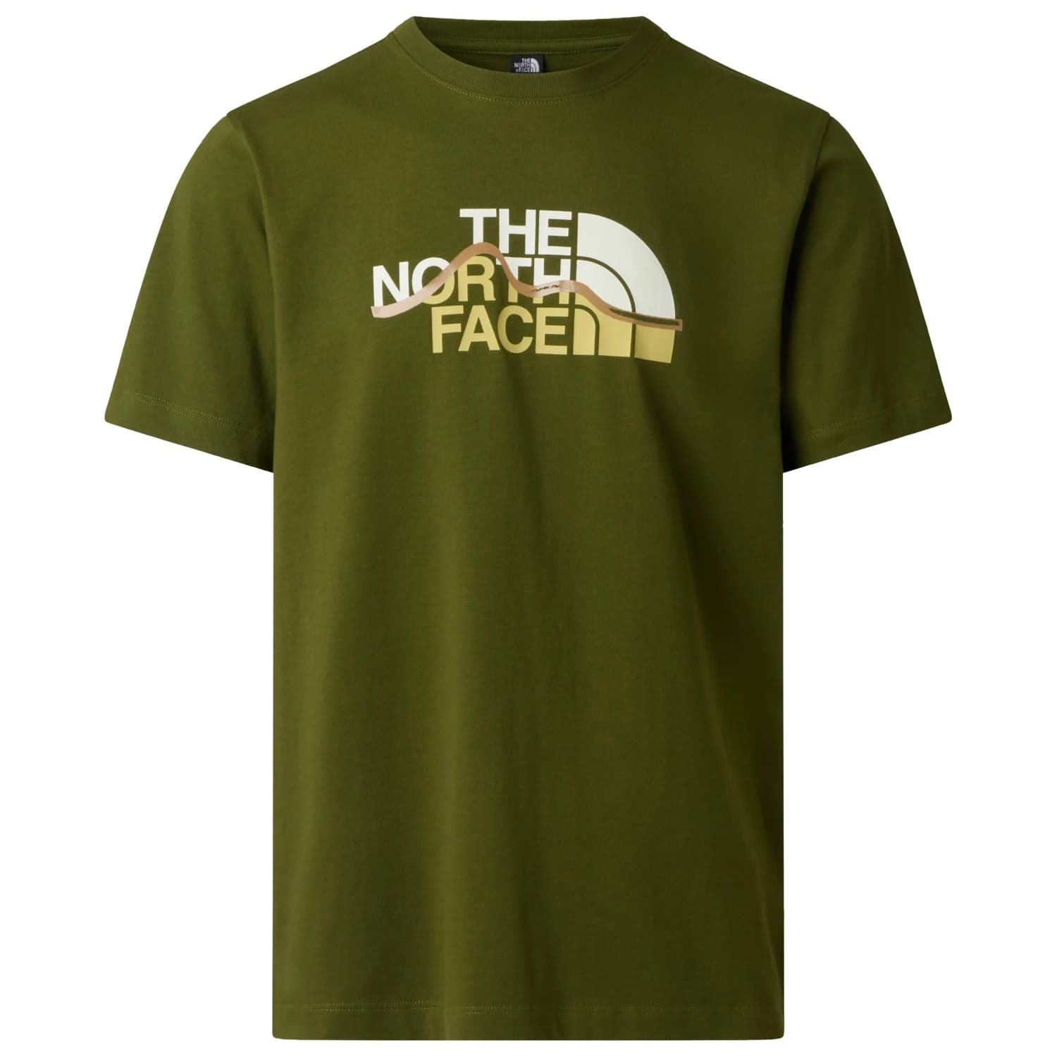 Мъжка тениска The north face Mountain Line Short Sleeve Tee T-shirt - Woodland Green