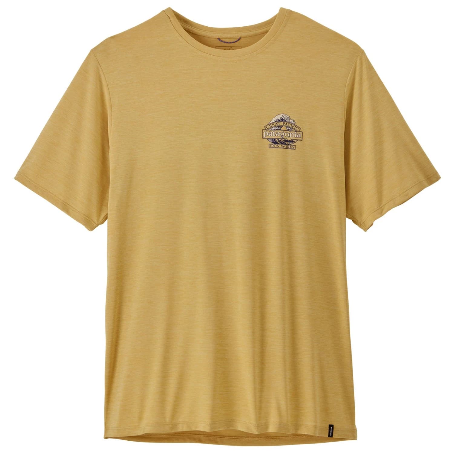 Мъжка спортна тениска Patagonia Cap Cool Daily Shirt Great Waves Sport shirt - Limestone Yellow / Light Limestone Yellow X-Dye