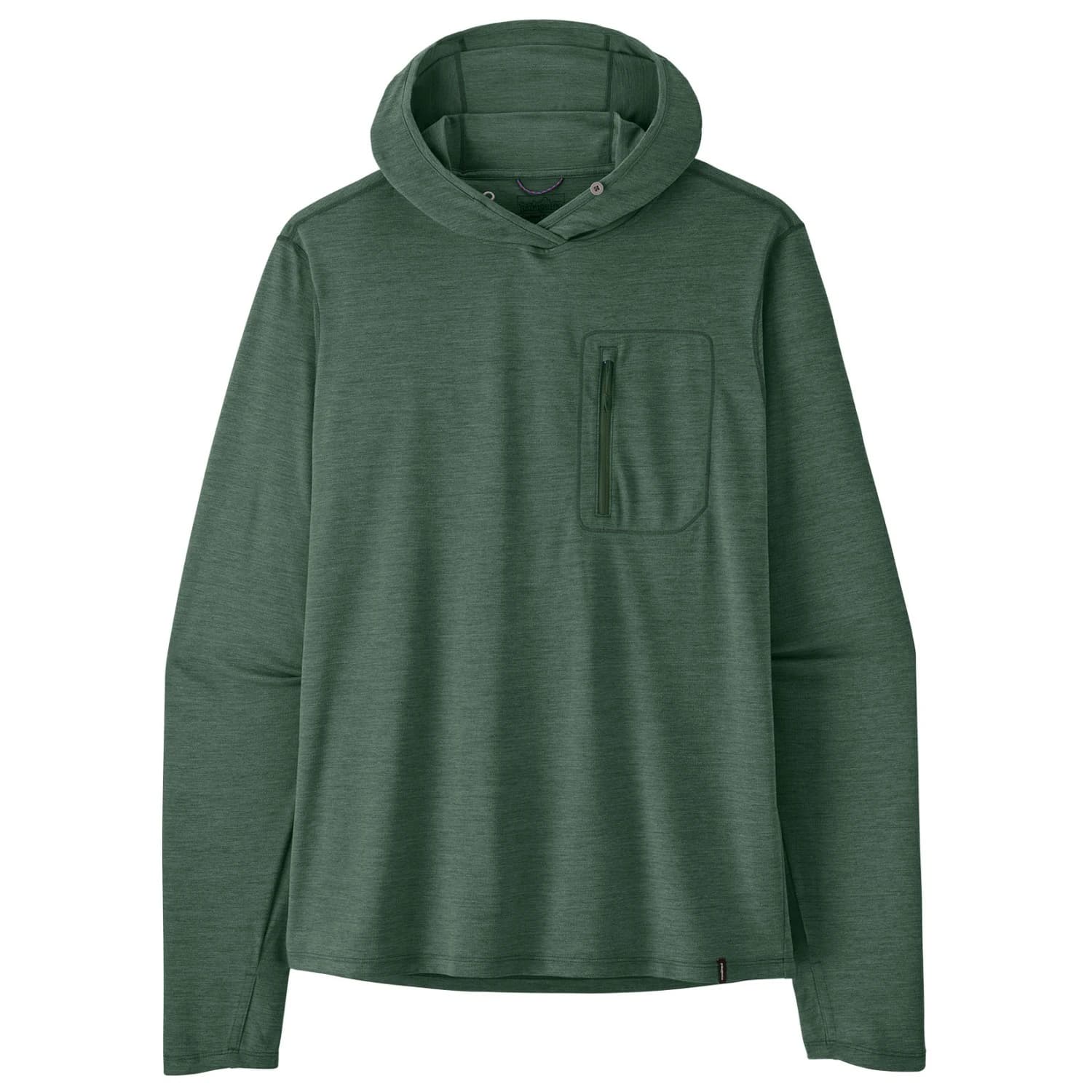 Мъжка спортна тениска Patagonia Cap Cool Sun Hoody Sport shirt - Canopy Green / Light Canopy Green X-Dye