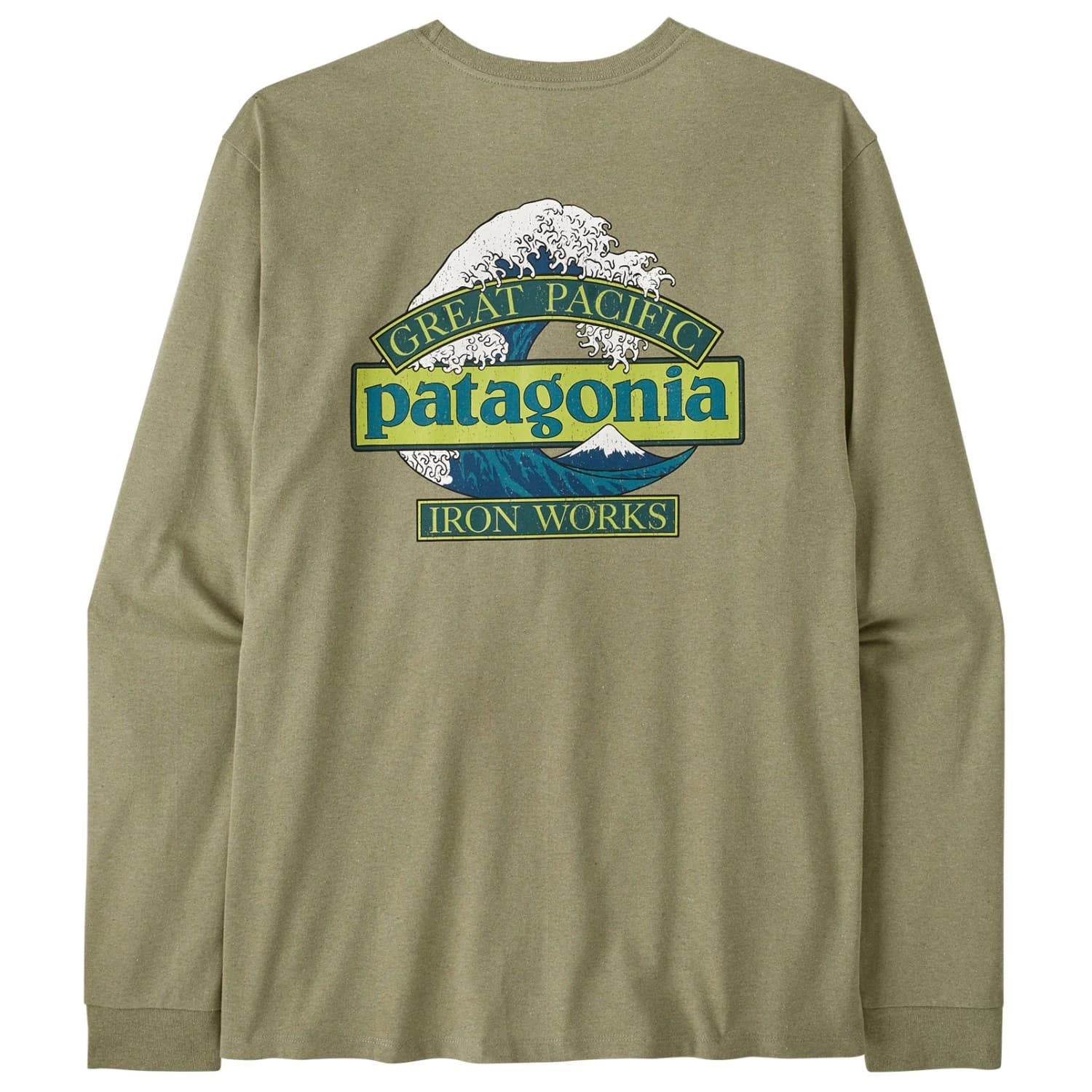 Мъжка блуза с дълъг ръкав Patagonia L/S Great Waves Responsibili-Tee Longsleeve - Gumtree Green