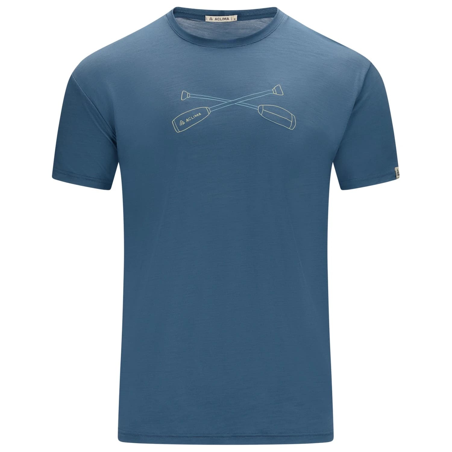 Мъжка мериносова блуза Aclima Lightwool 140 Tee Oars Merino shirt - Blue Fusion
