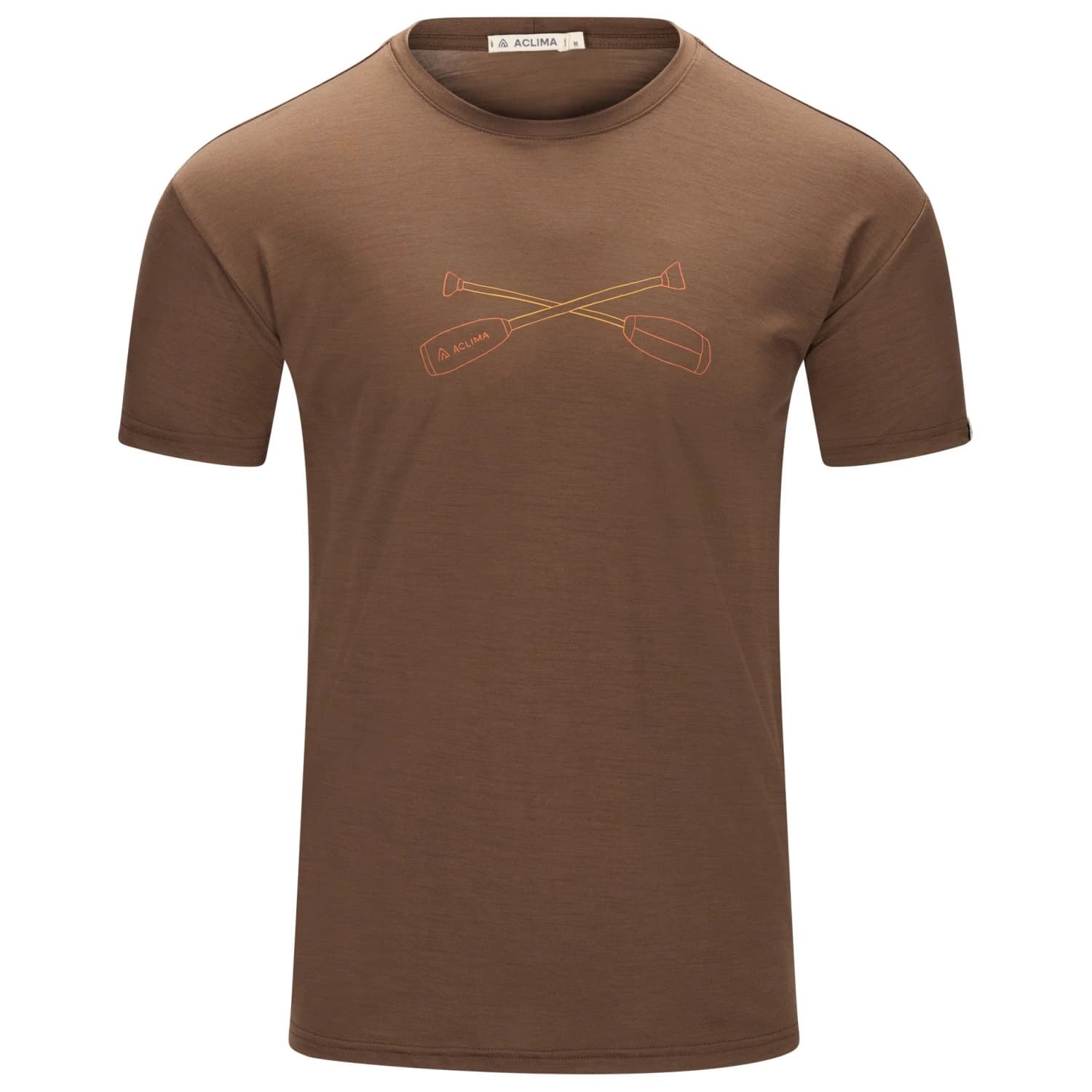 Мъжка мериносова блуза Aclima Lightwool 140 Tee Oars Merino shirt - Dark Earth