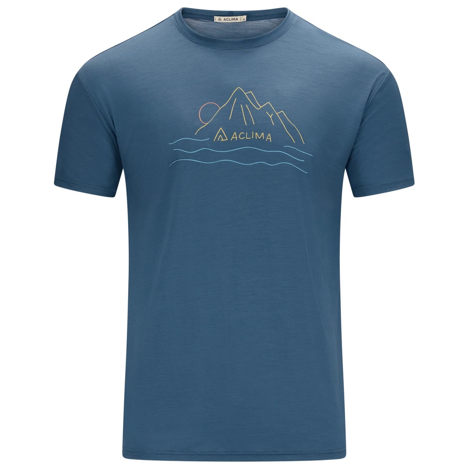 Мъжка мериносова блуза Aclima Lightwool 140 Tee Sunset Merino shirt - Blue Fusion