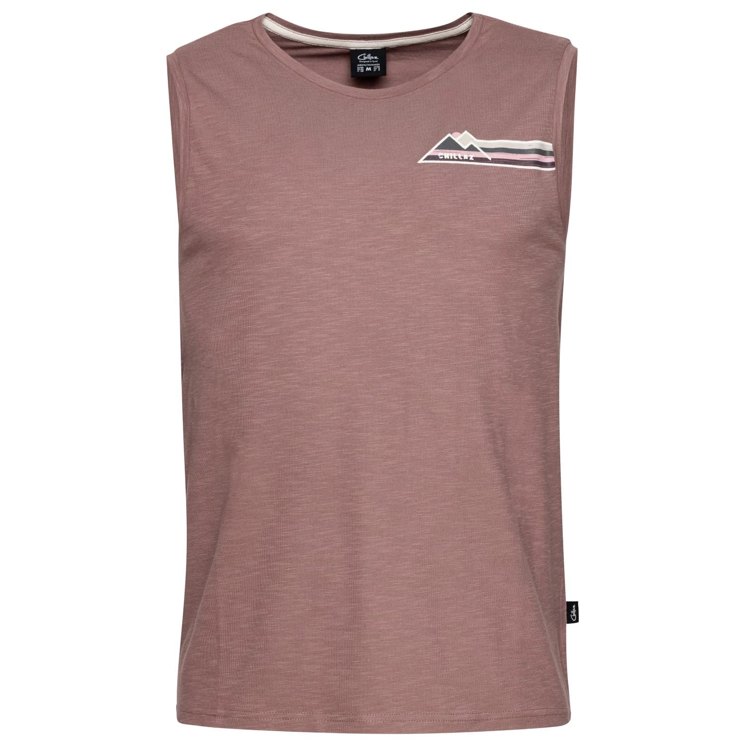 Мъжки потник с широка презрамка Chillaz Calanques Mountain Stripes Tank top - Wine