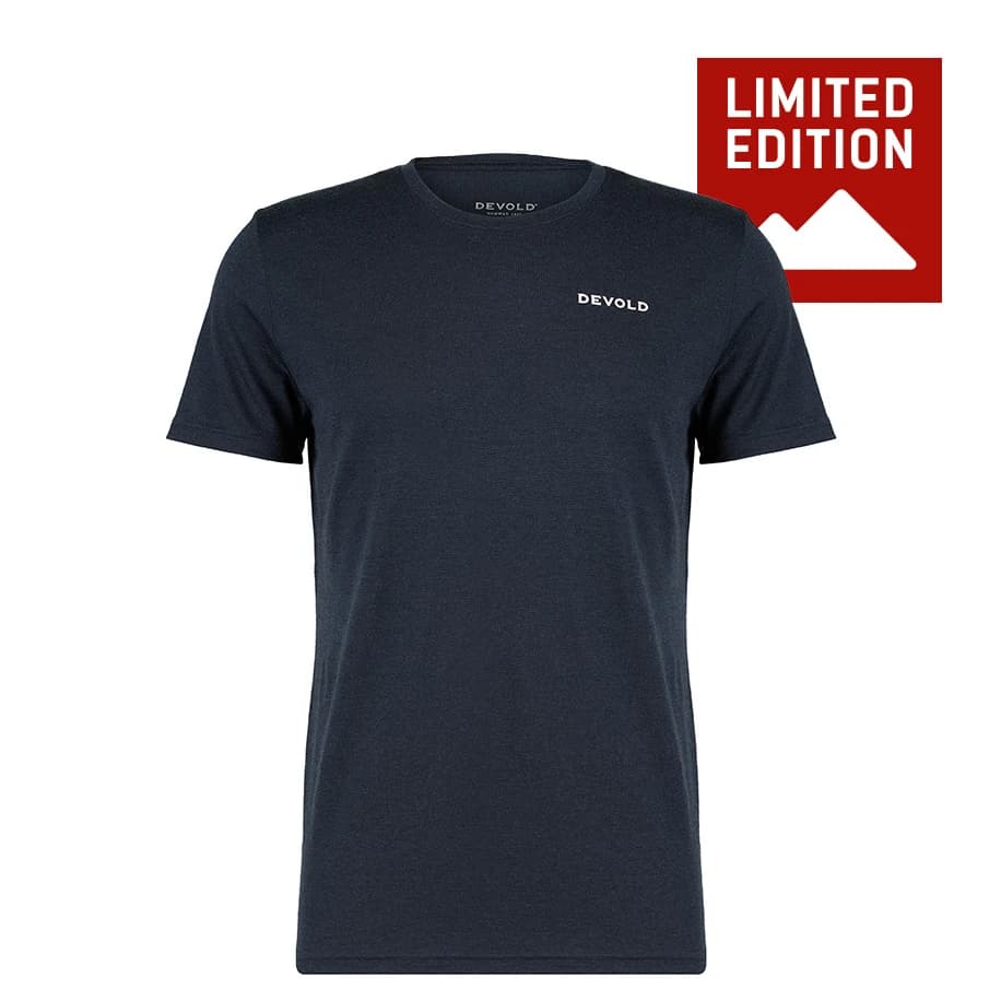 Мъжка мериносова блуза Devold Logo Tee Exclusive Merino shirt - Ink