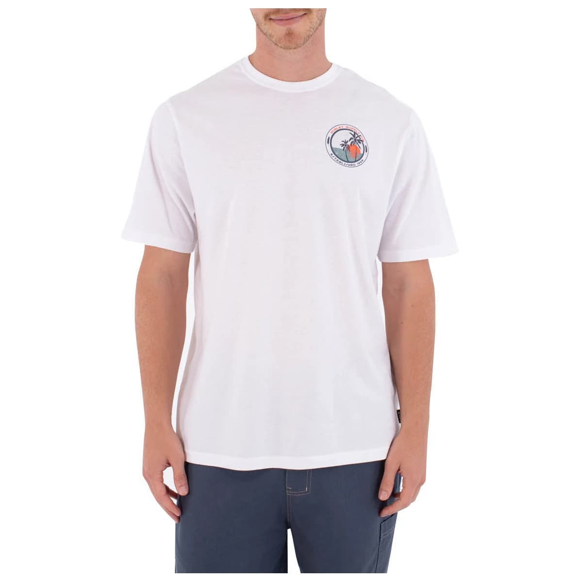 Мъжка тениска Hurley Tee S/S Printing Press Enjoy T-shirt - White
