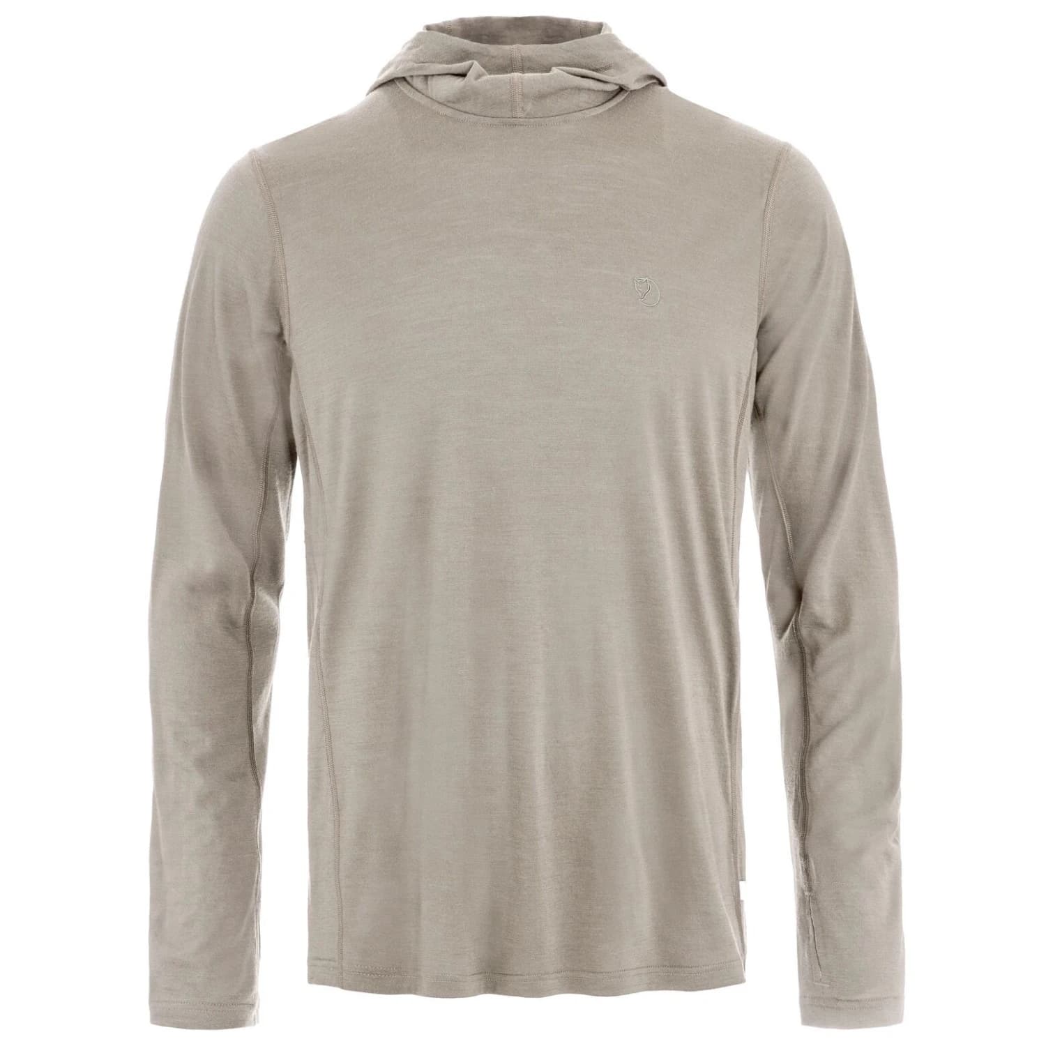 Мъжка мериносова блуза Fjällräven Abisko Wool Hoodie Merino shirt - Light Fossil