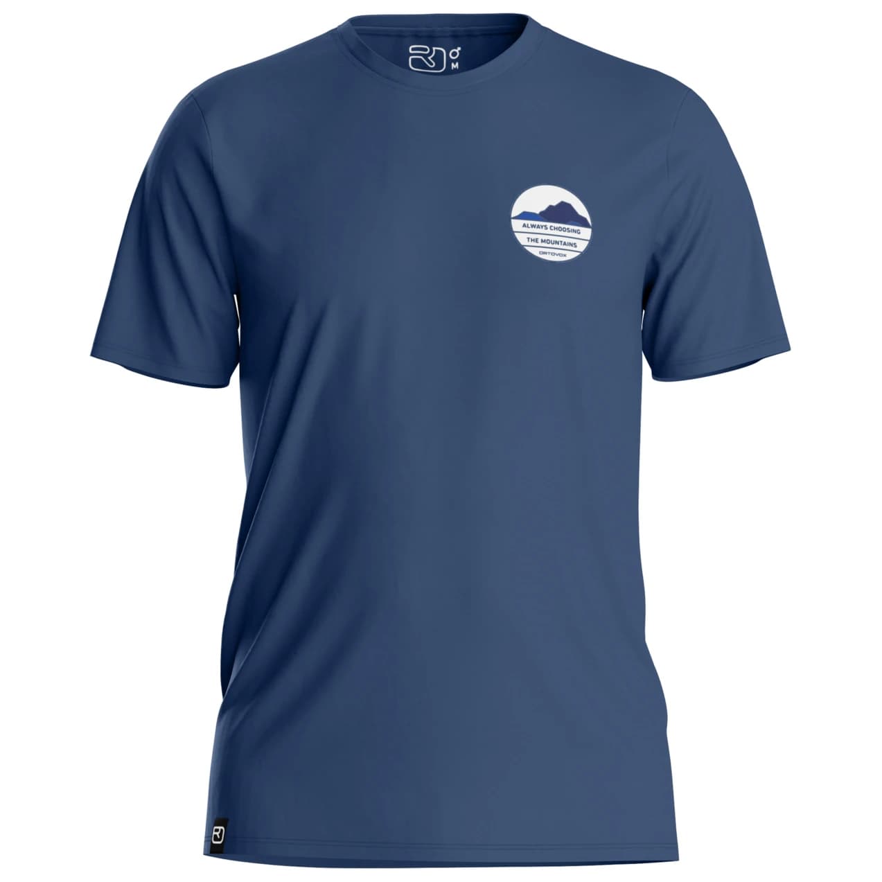 Мъжка мериносова блуза Ortovox 120 Cool Tec Choose Mountain T-Shirt Merino shirt - Blue Nunatak
