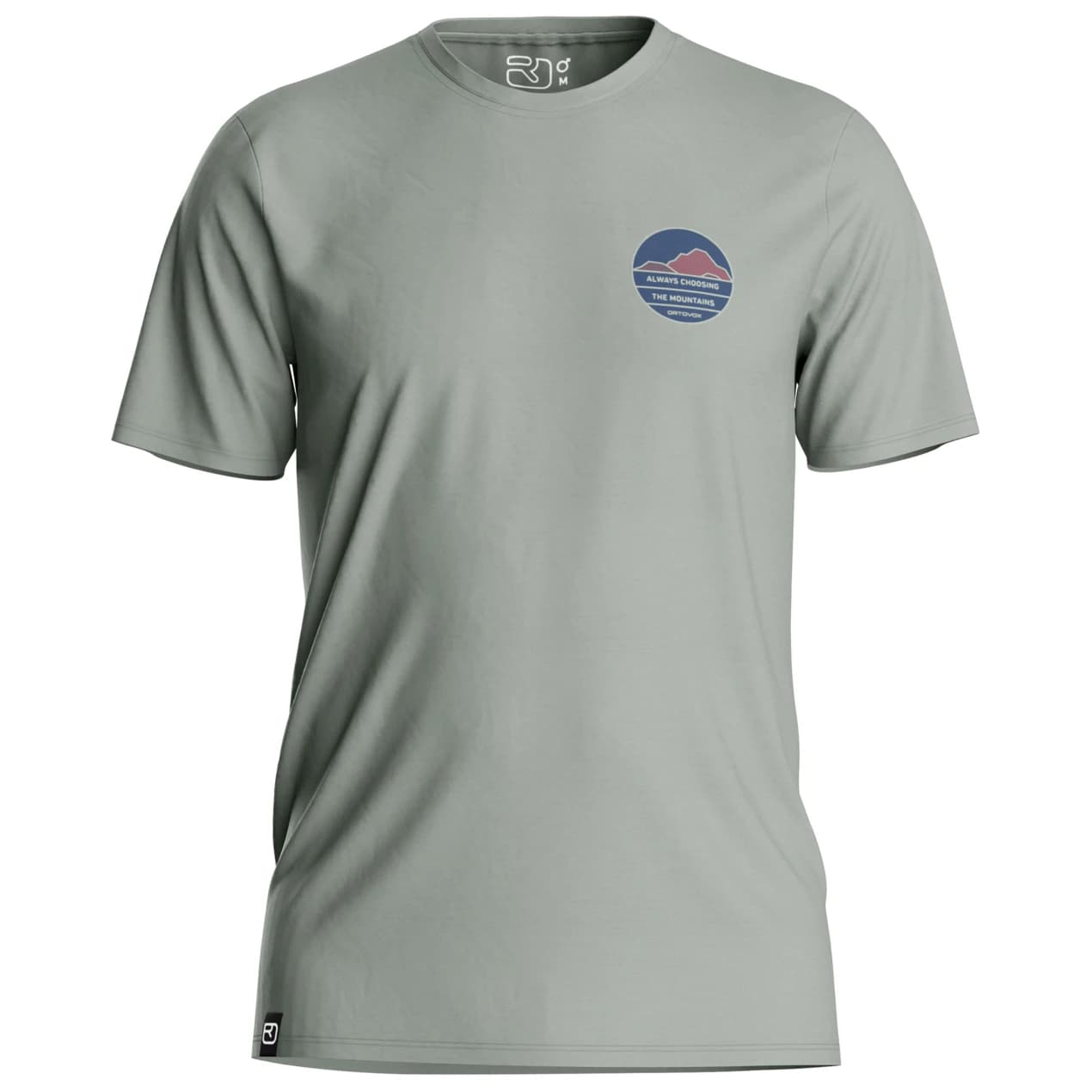 Мъжка мериносова блуза Ortovox 120 Cool Tec Choose Mountain T-Shirt Merino shirt - Green Sage