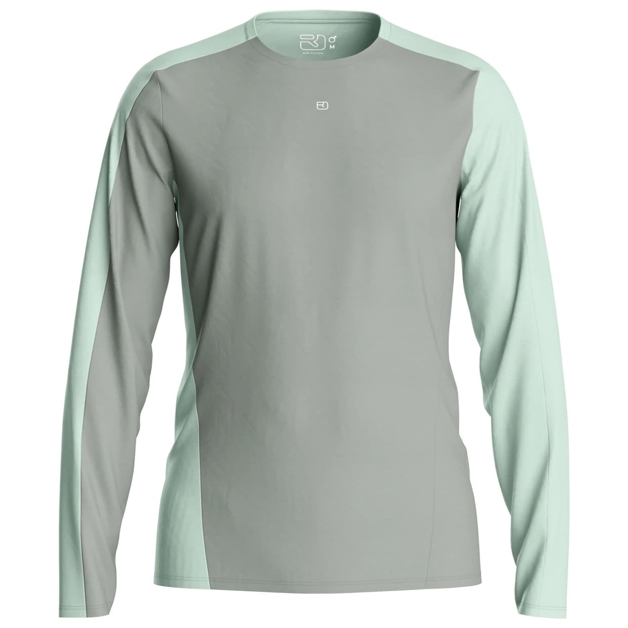 Мъжка мериносова блуза Ortovox 120 Cool Tec Fast Upward L/S Merino shirt - Green Sage