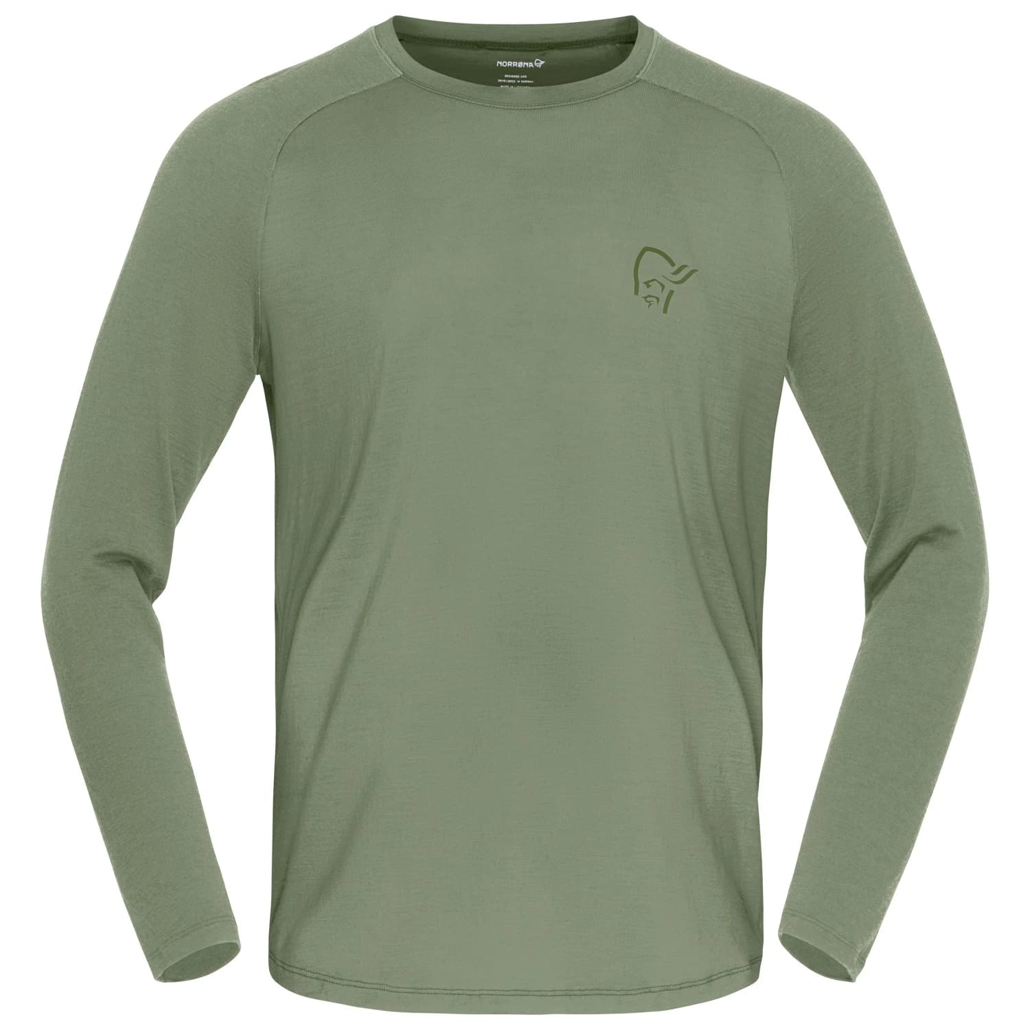 Мъжка мериносова блуза Norrøna Femund PureUll L/S Merino shirt - Loden Green