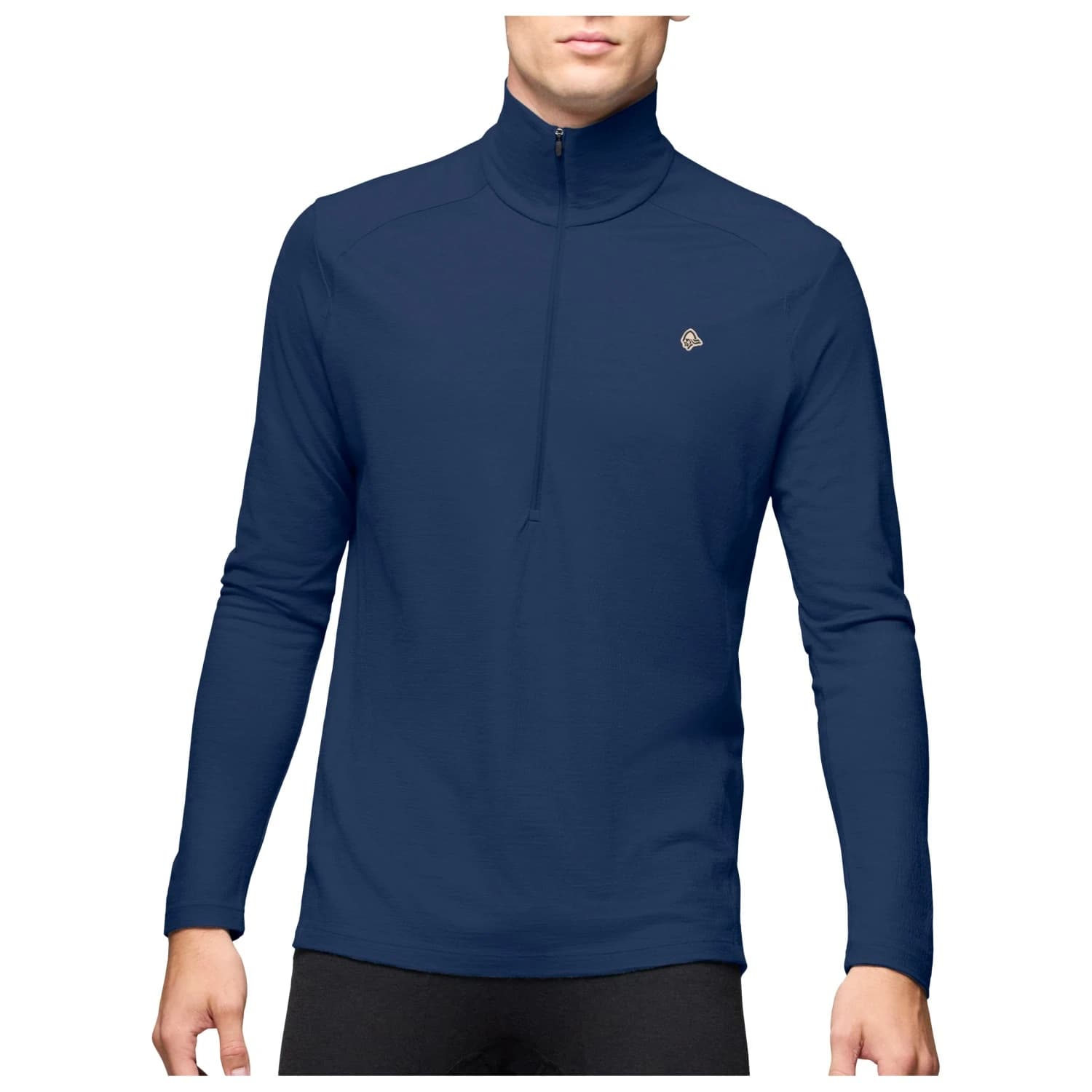 Мъжка мериносова блуза Norrøna Femund PureUll Zip Neck Merino shirt - Indigo Night