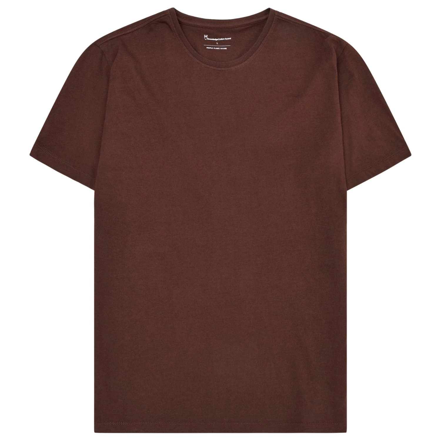 Мъжка тениска Knowledgecotton apparel Agnar Basic T-Shirt - Shaved Chocolate