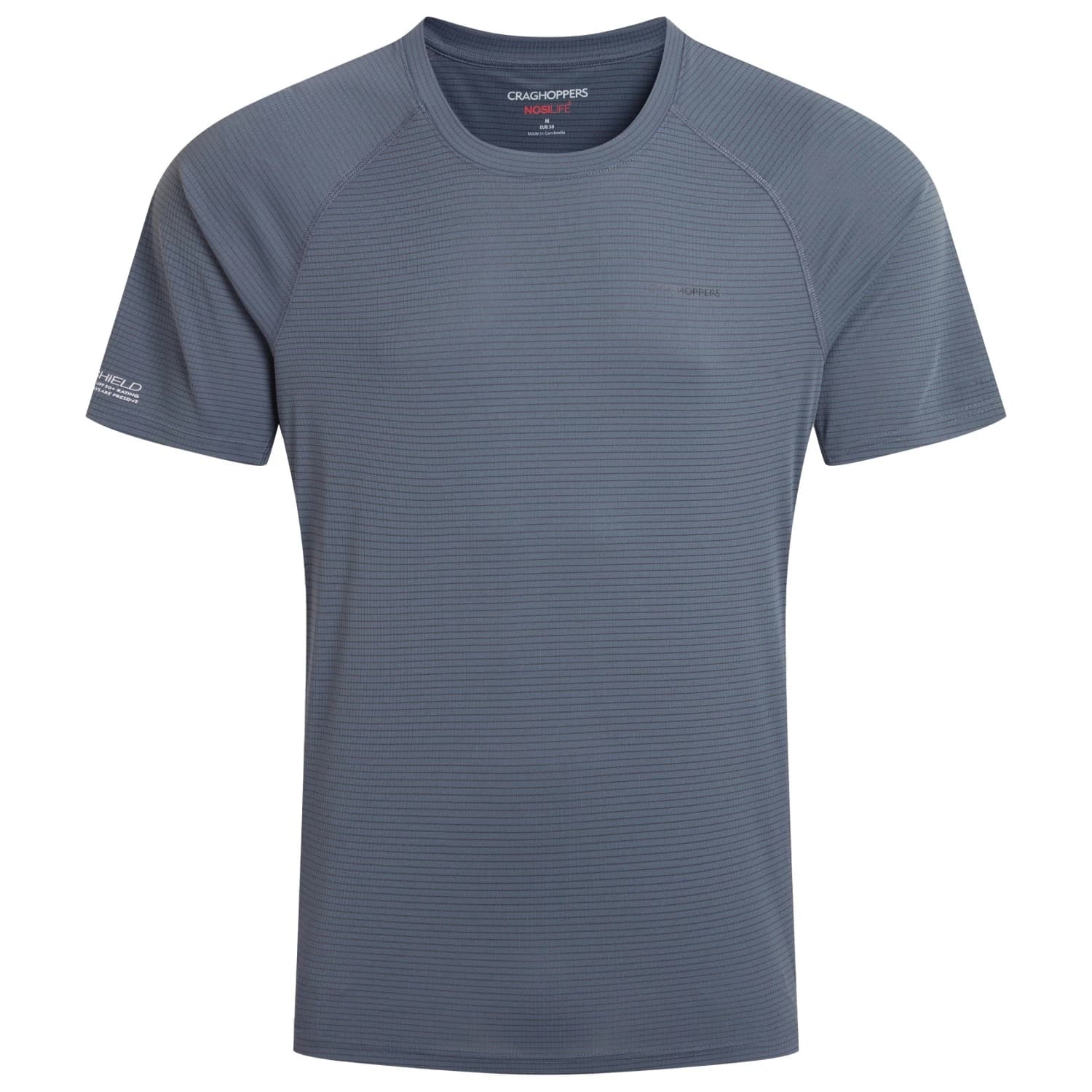 Мъжка тениска Craghoppers Nosilife Solarshield+ S/S T-Shirt - Dark Pewter