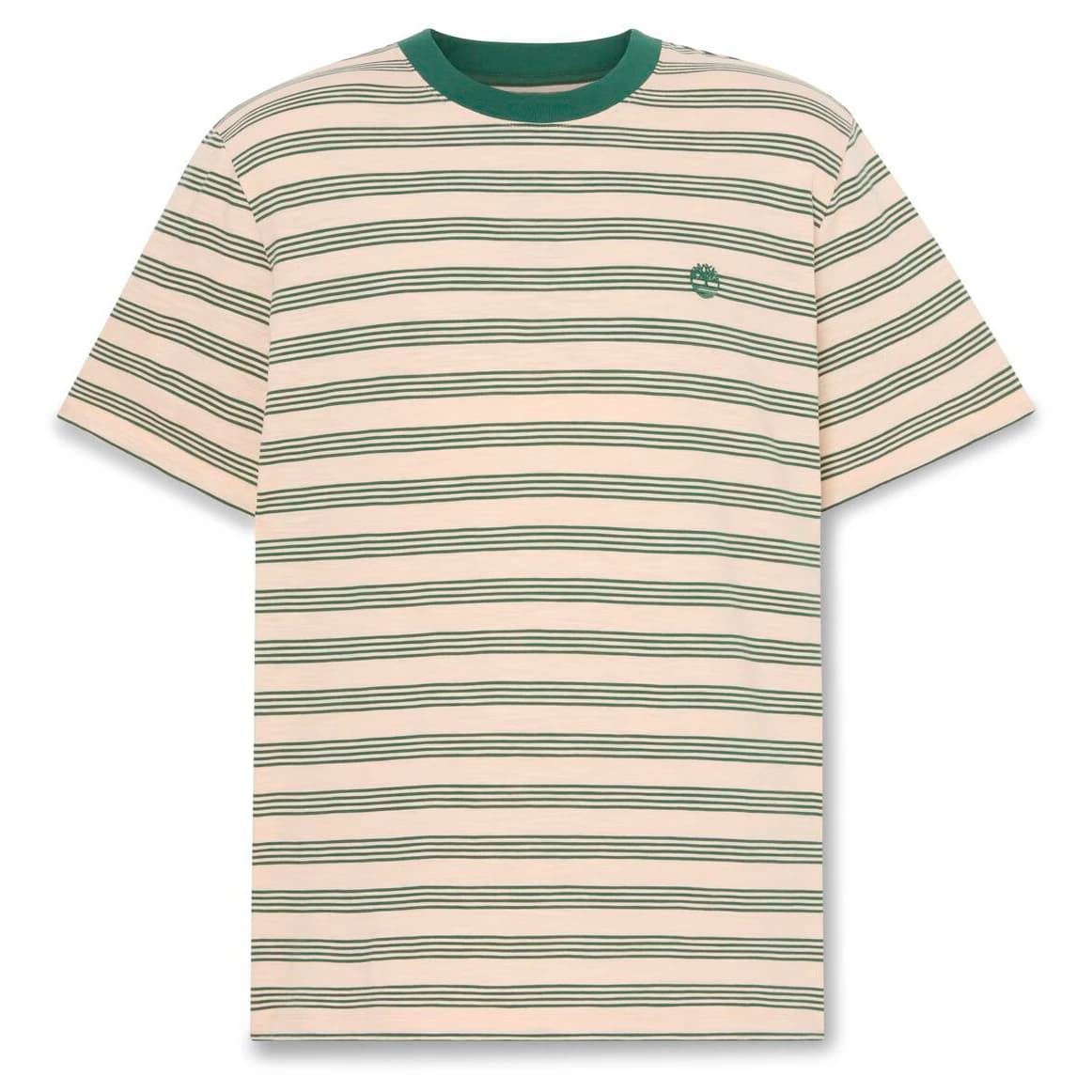 Мъжка тениска Timberland 4 Rows Striped S/S Tee T-shirt - Putty / Pineneedle Yd