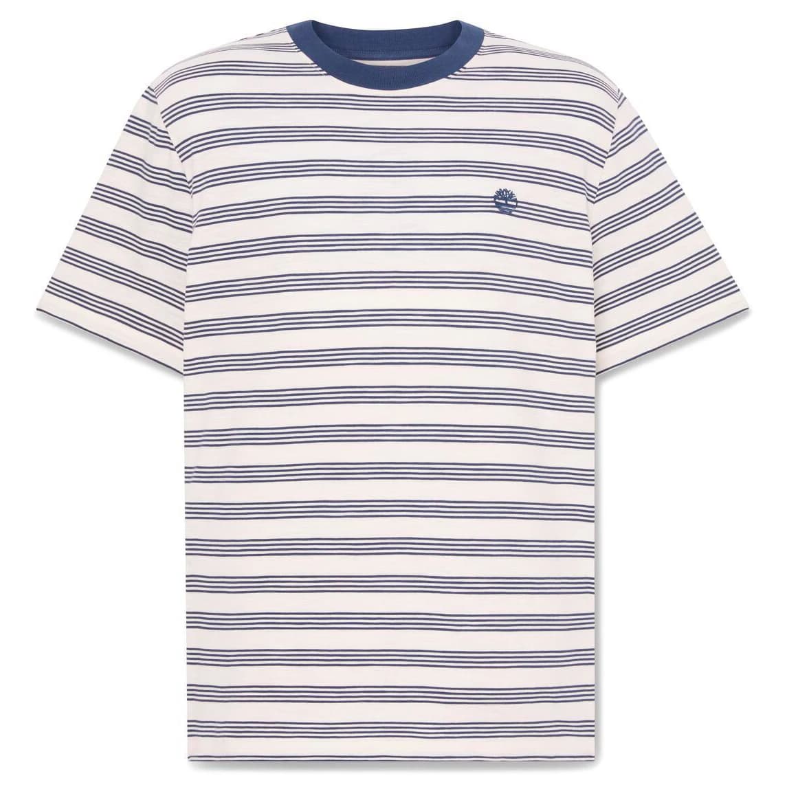Мъжка тениска Timberland 4 Rows Striped S/S Tee T-shirt - Vintage White / Oceana Yd